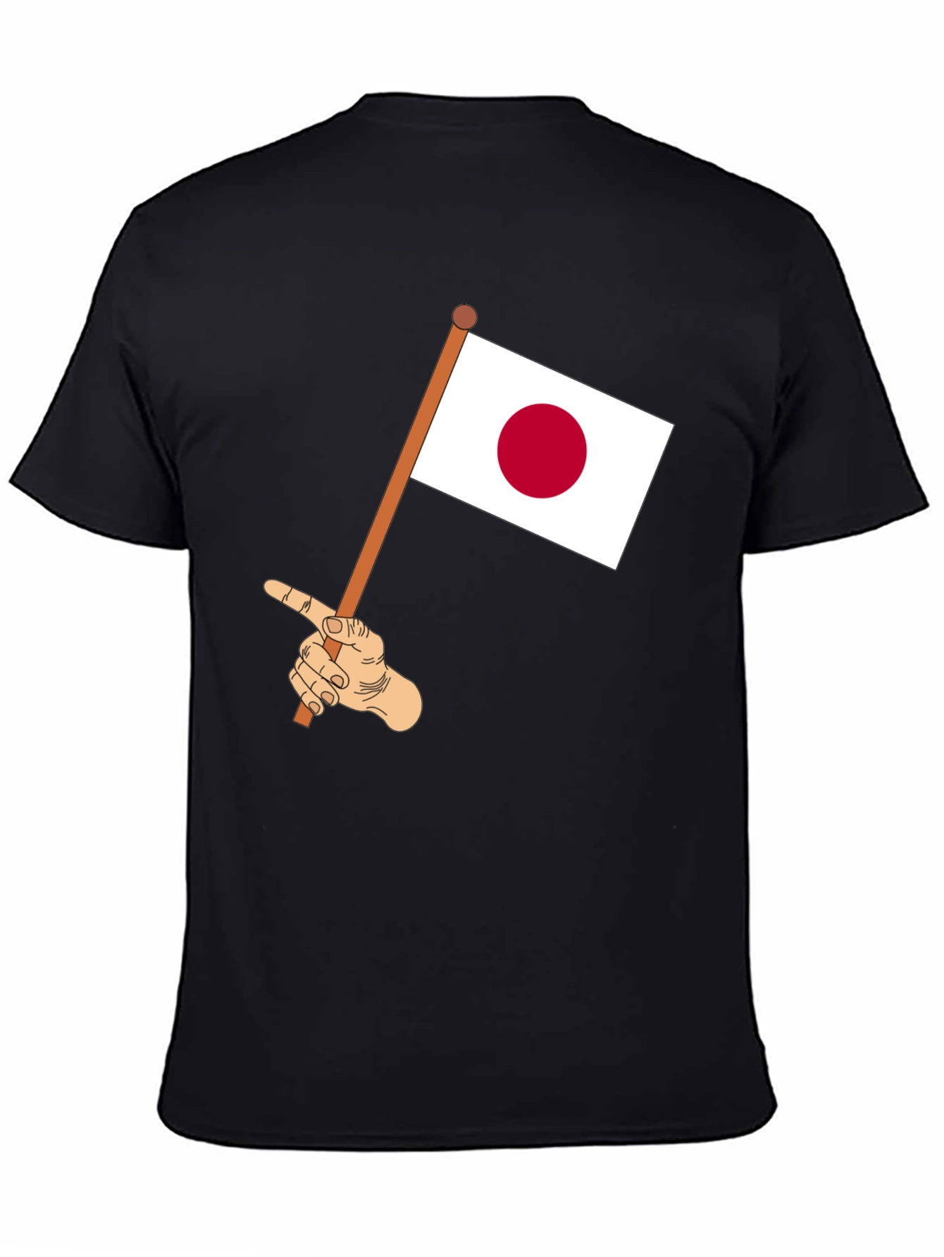 Japan Flag Waving Tee - Unique Graphic T-Shirt