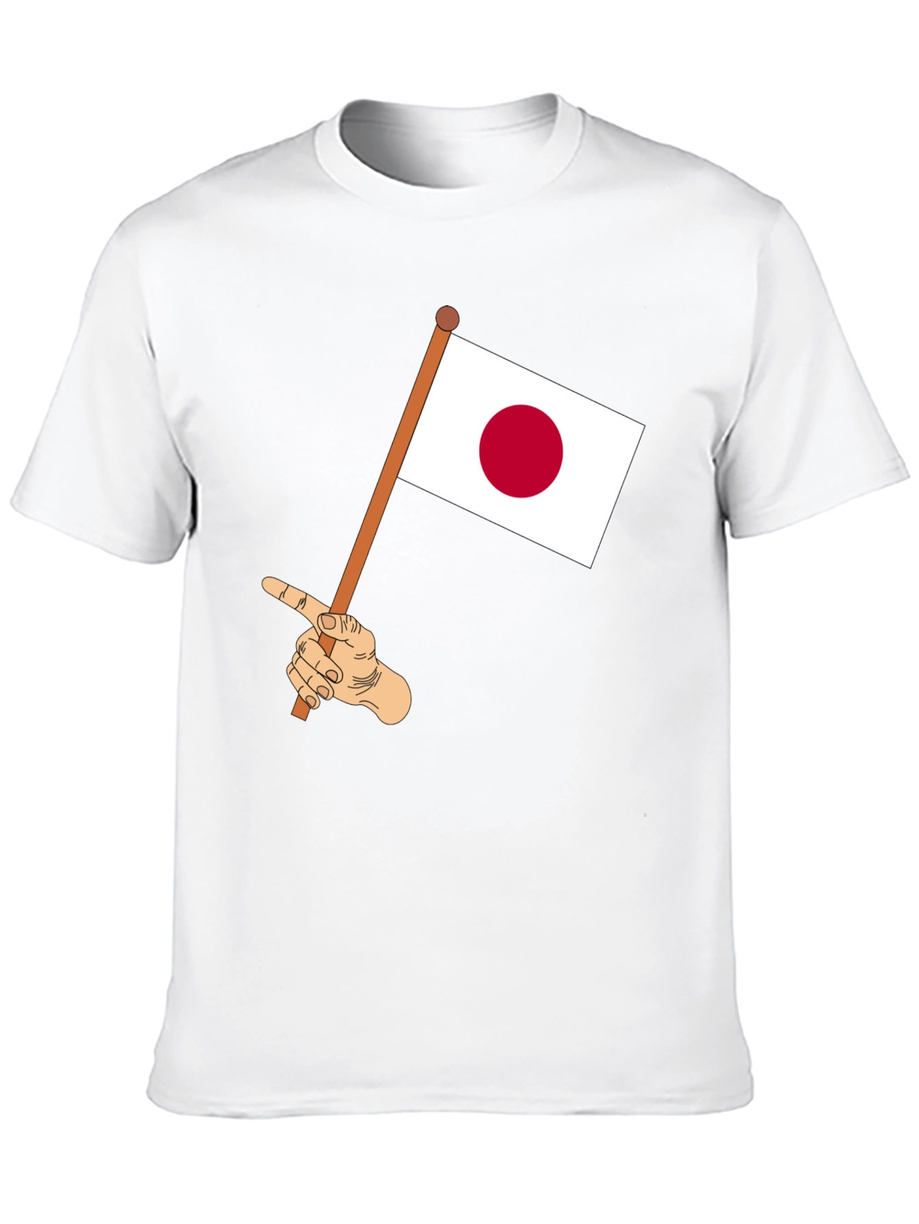 Japan Flag Waving Tee - Unique Graphic T-Shirt
