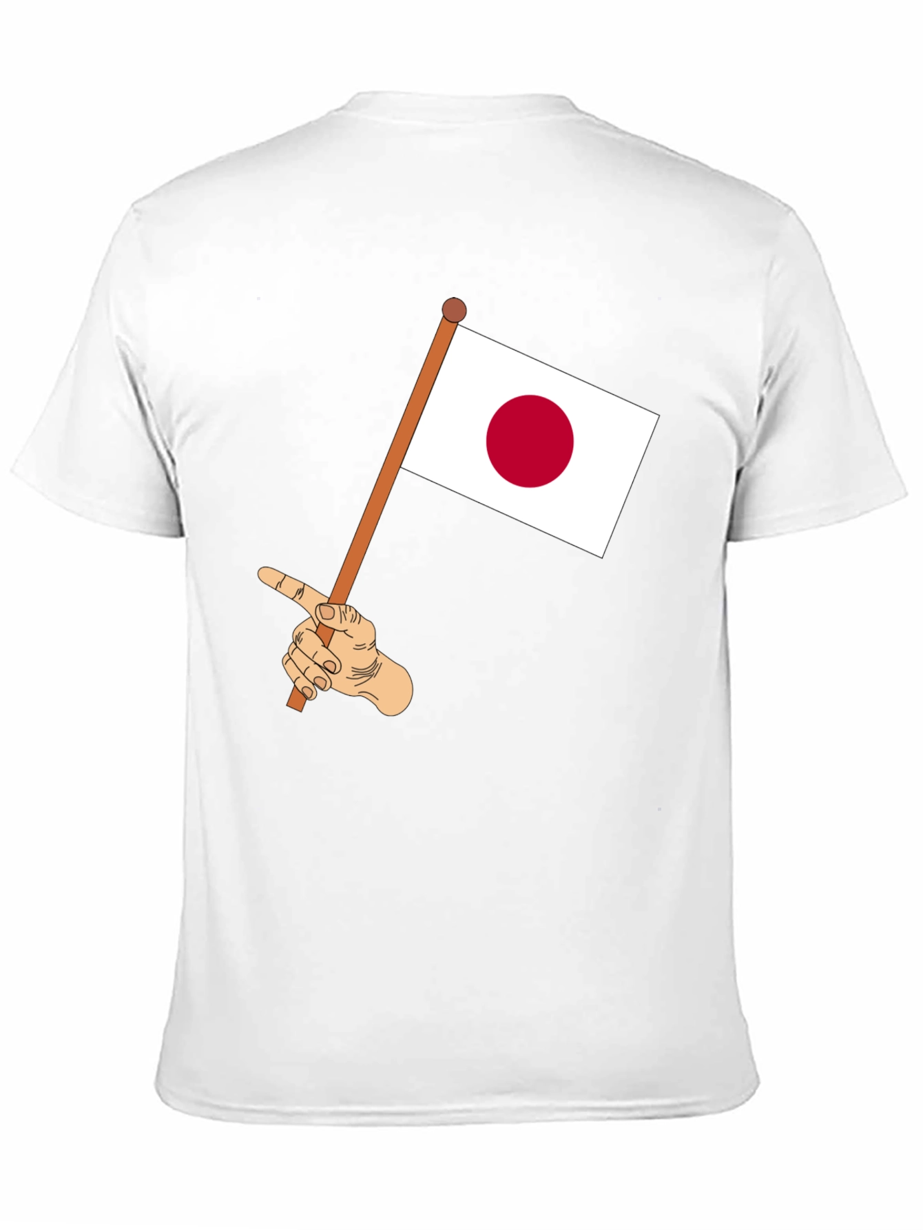 Japan Flag Waving Tee - Unique Graphic T-Shirt