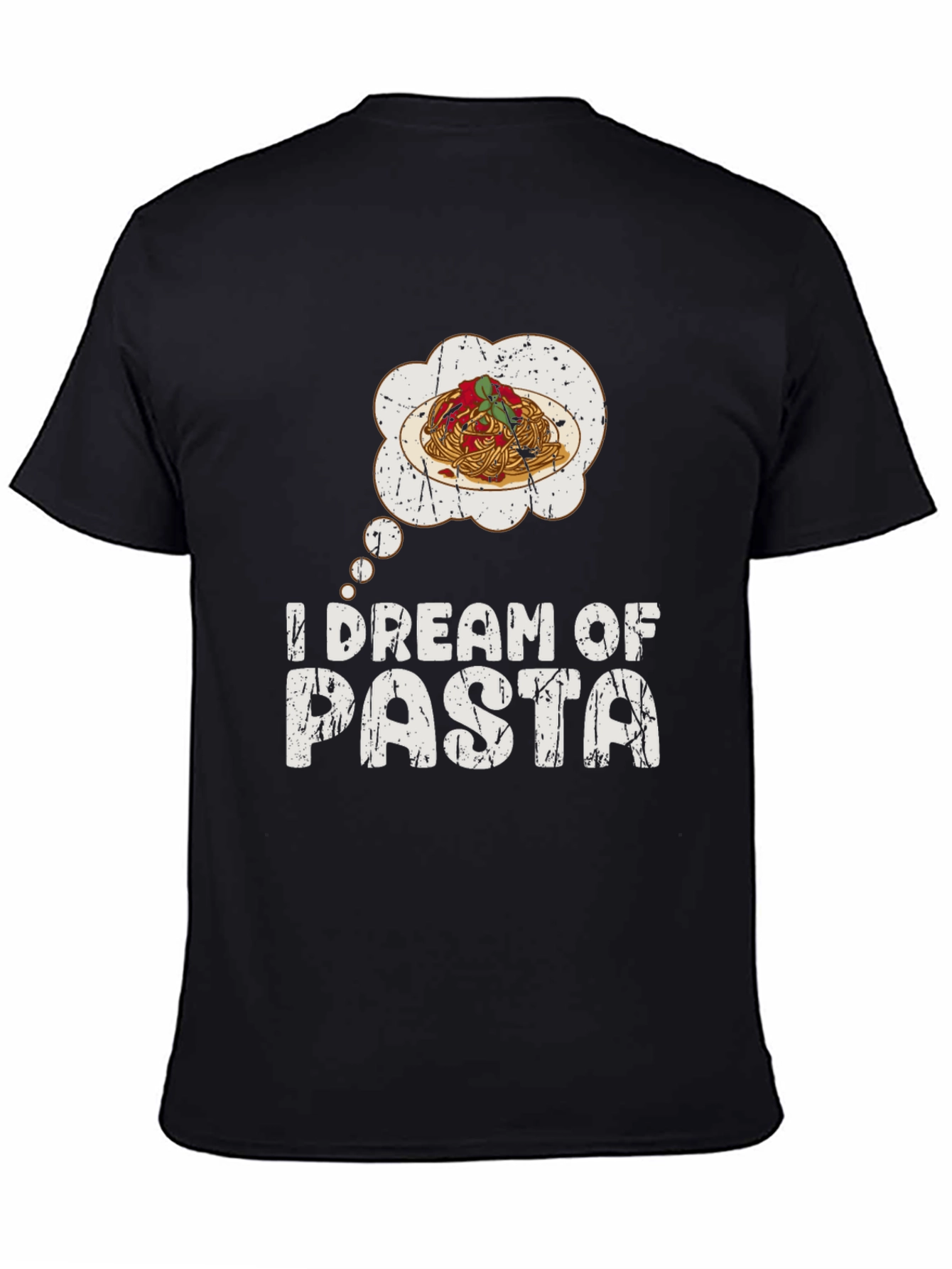 I Dream of Pasta Black Graphic T-Shirt