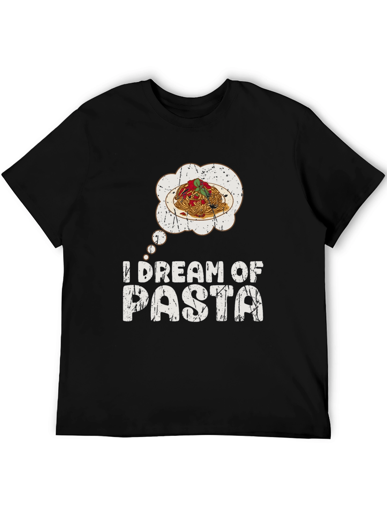 I Dream of Pasta Black Graphic T-Shirt