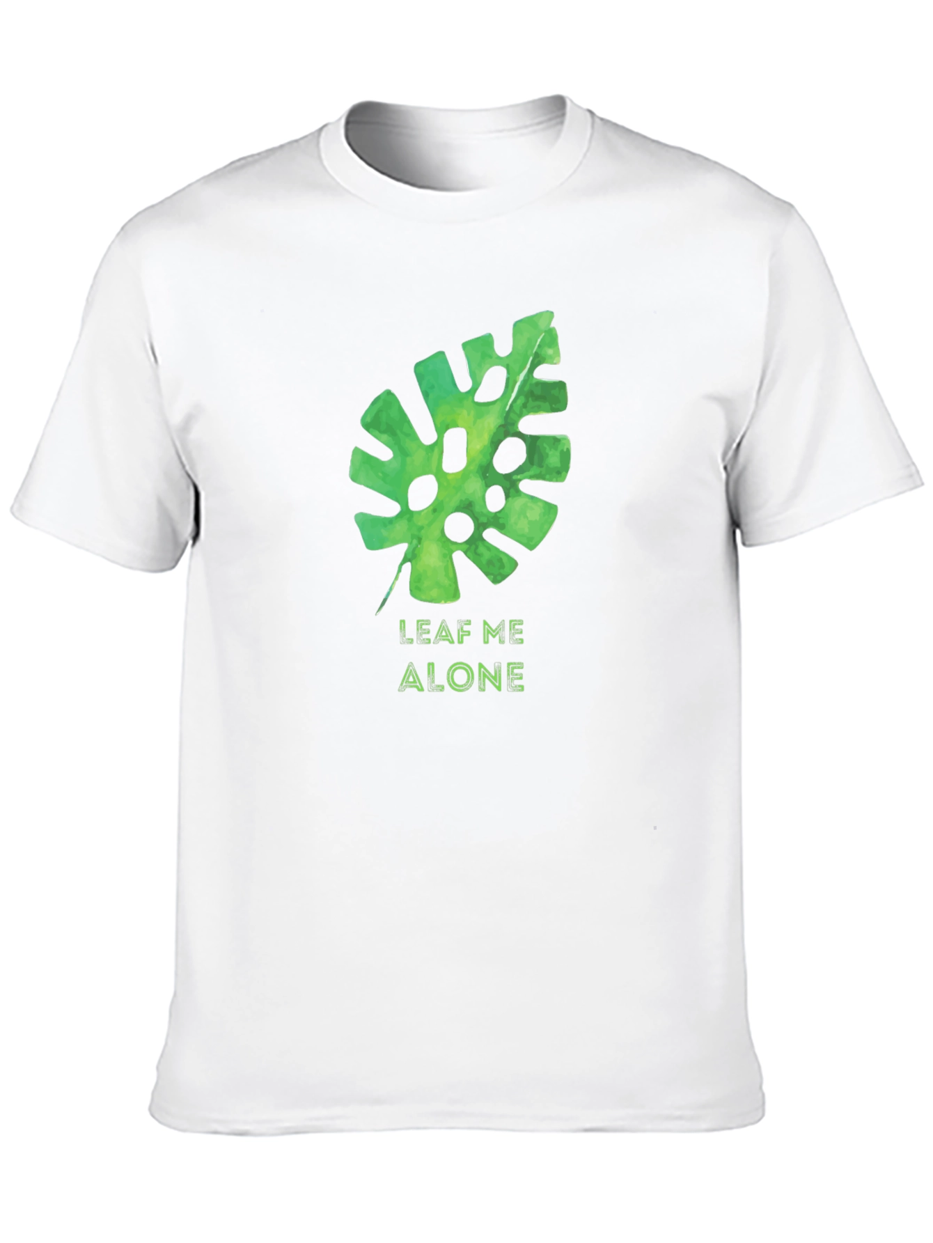 Leaf Me Alone Black Graphic Tee
