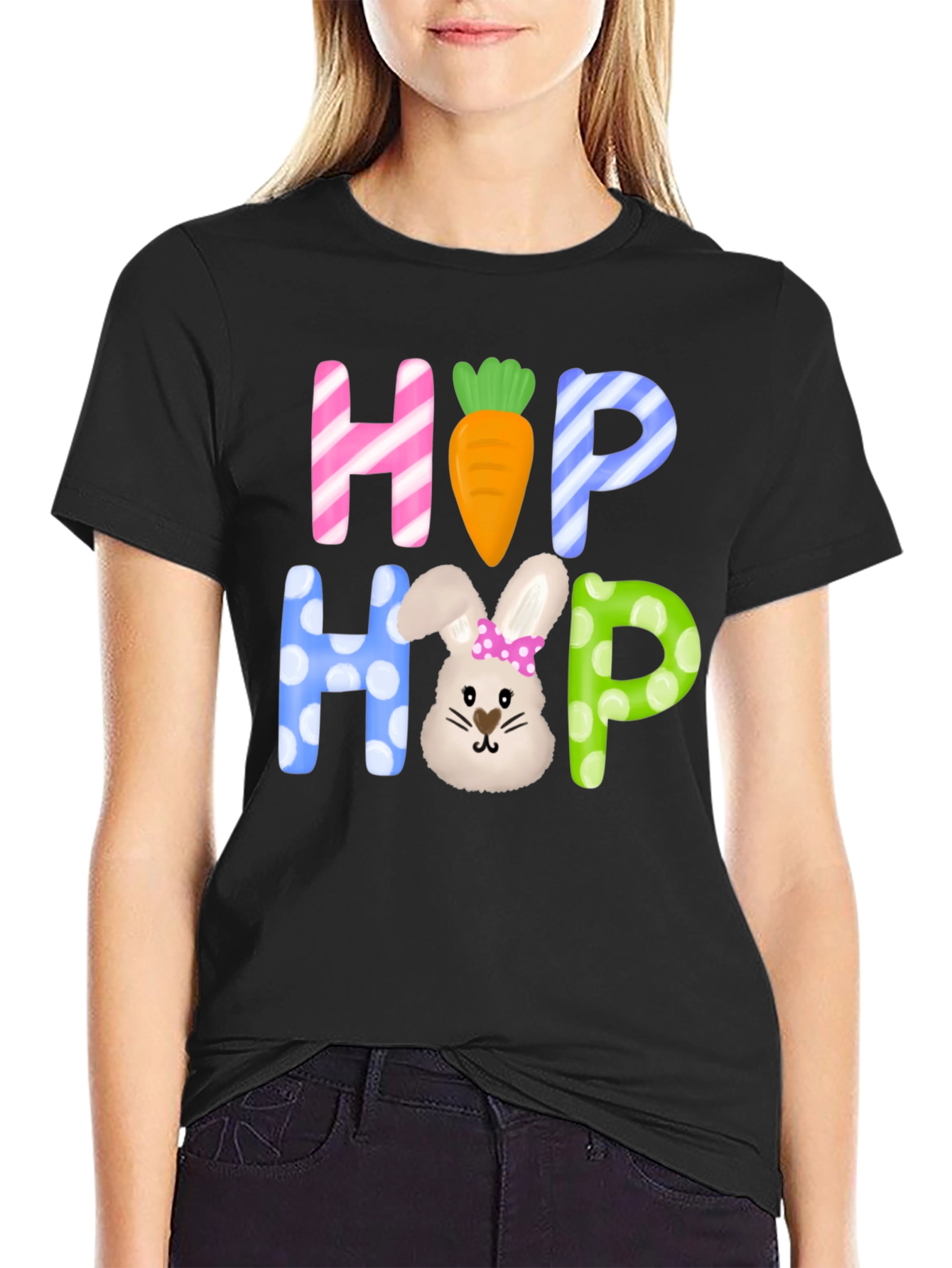 Easter Hop Hop Graphic T-Shirt
