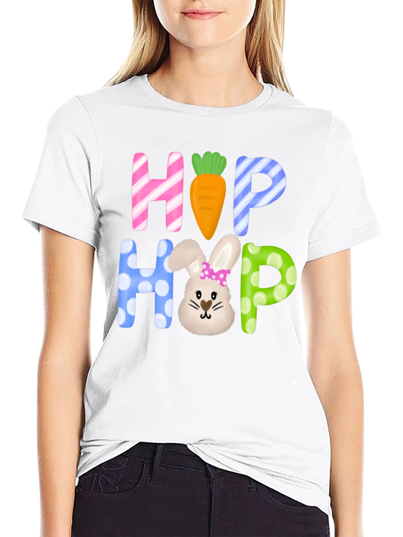 Easter Hop Hop Graphic T-Shirt