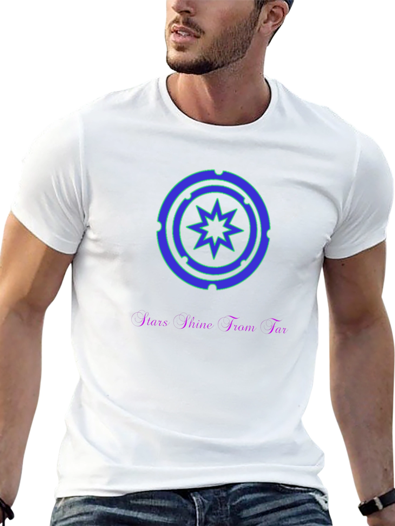 Stars Shine From Tar Black Graphic Tee