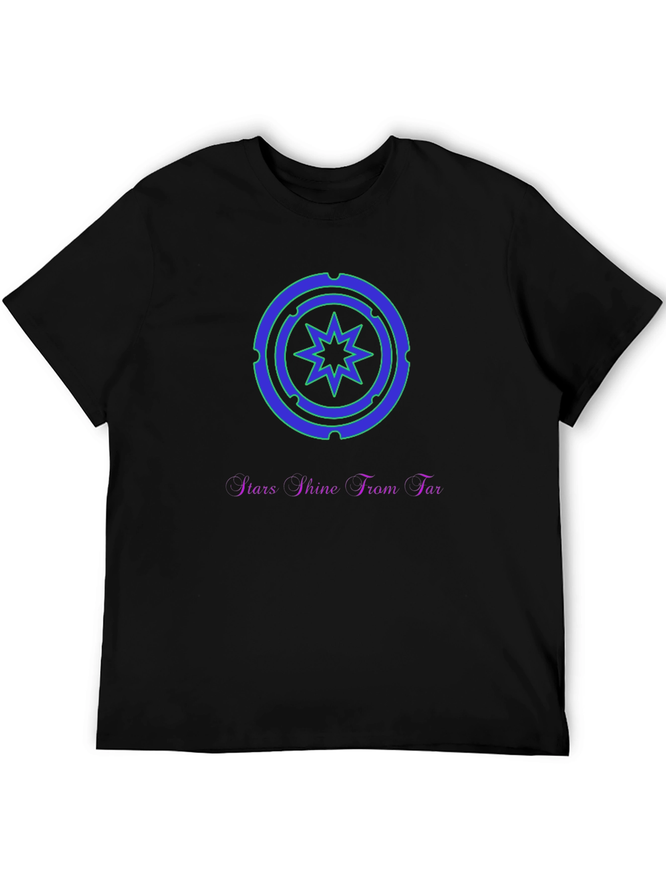 Stars Shine From Tar Black Graphic Tee
