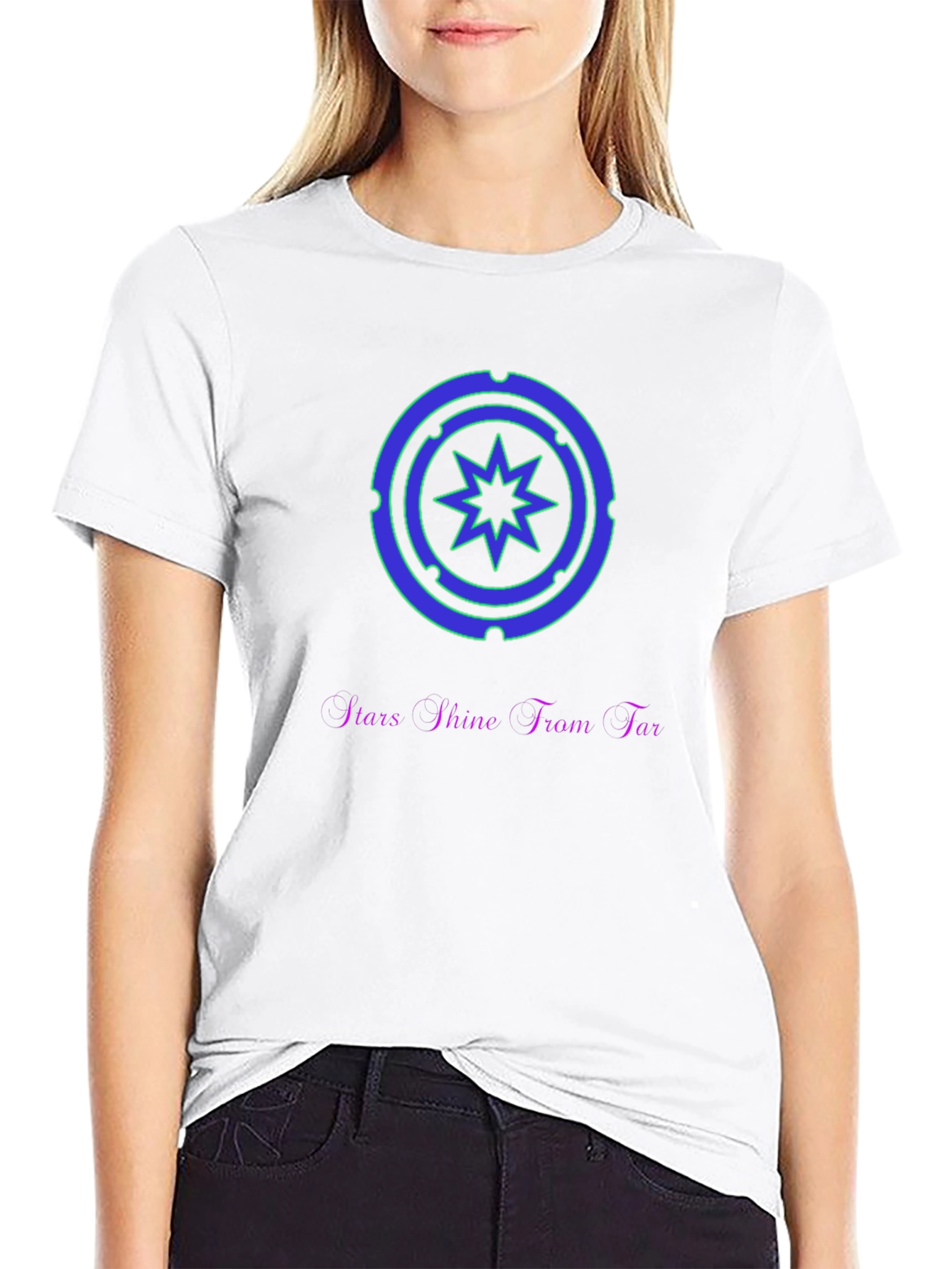 Stars Shine From Tar Black Graphic Tee