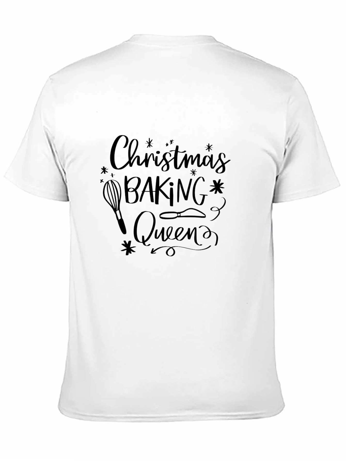 Christmas Baking Queen Black T-Shirt