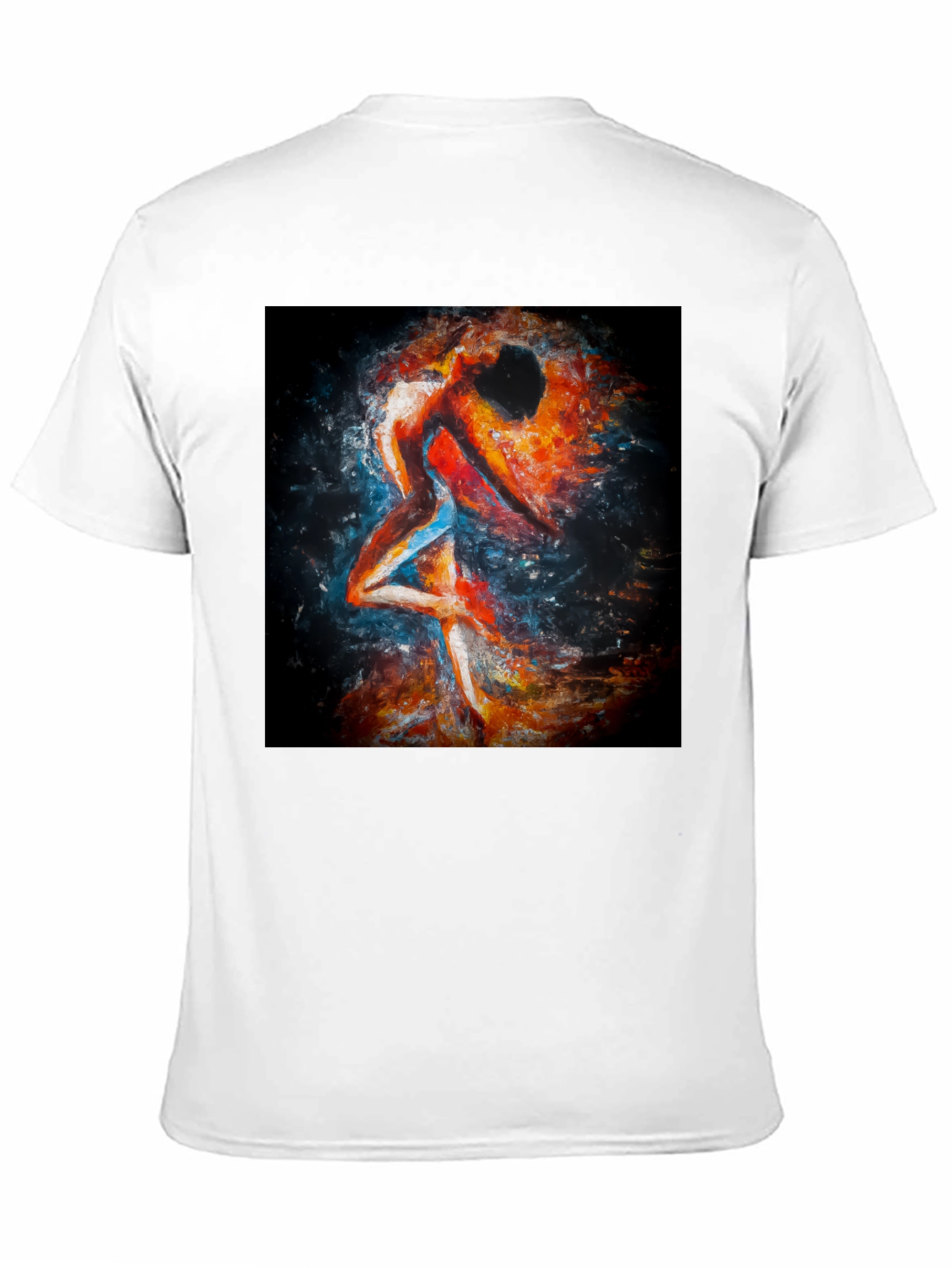 Abstract Couple Dance Black T-Shirt