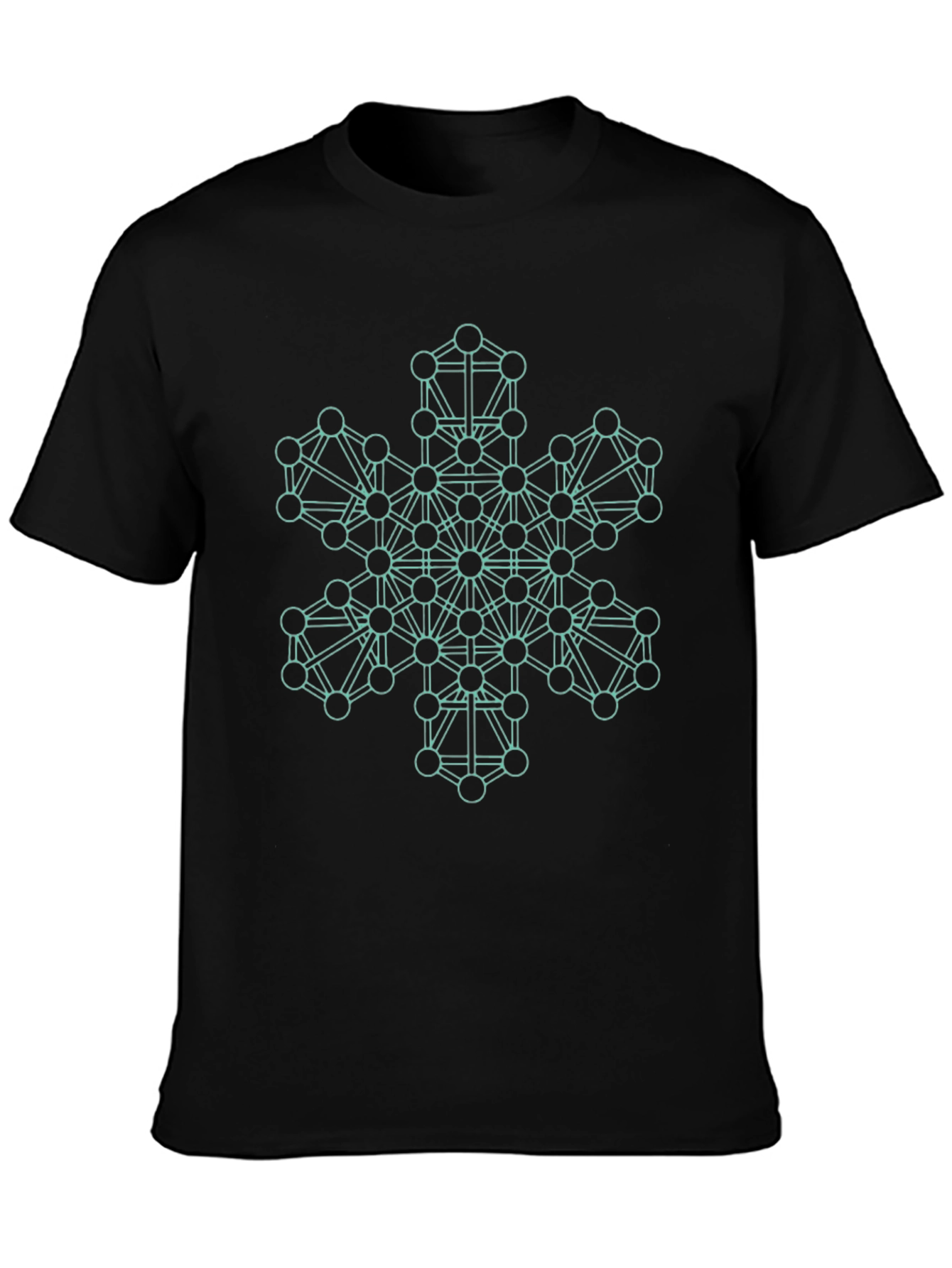 Geometric Snowflake Tee - Modern Graphic Print