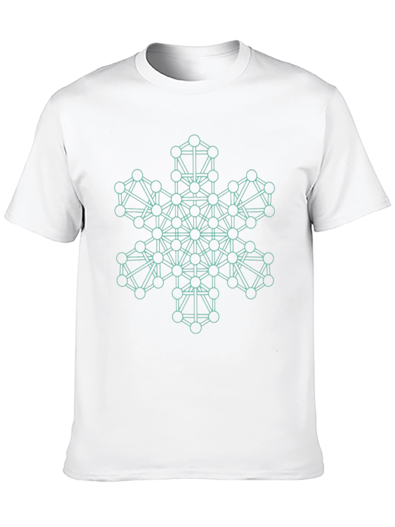 Geometric Snowflake Tee - Modern Graphic Print