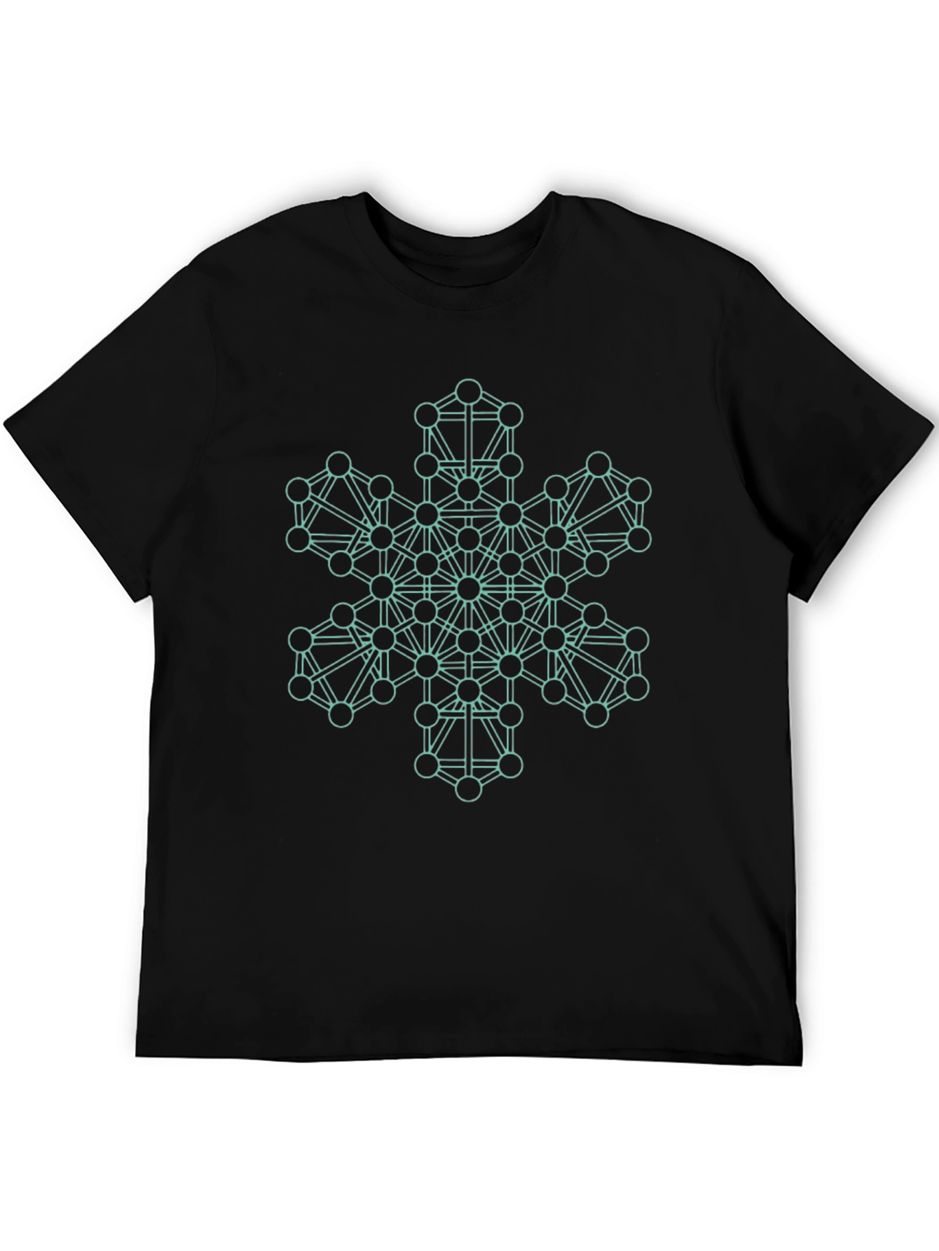 Geometric Snowflake Tee - Modern Graphic Print
