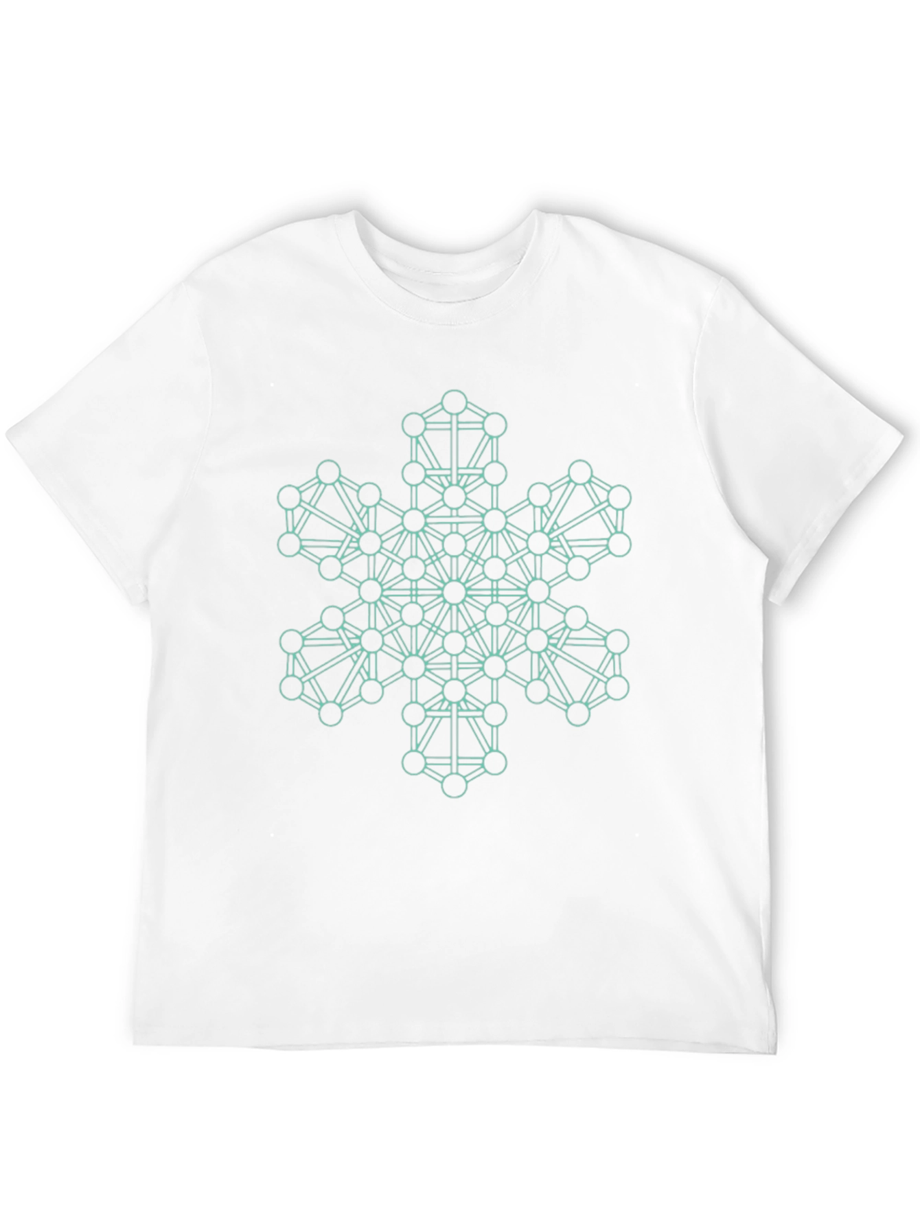 Geometric Snowflake Tee - Modern Graphic Print