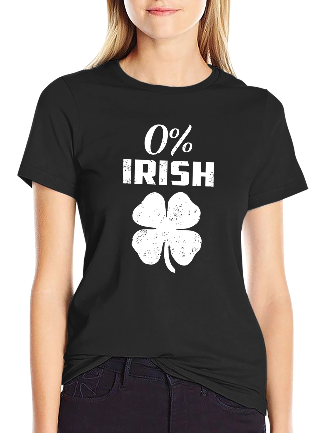 Funny 0% Irish St. Patricks Day Graphic T-Shirt