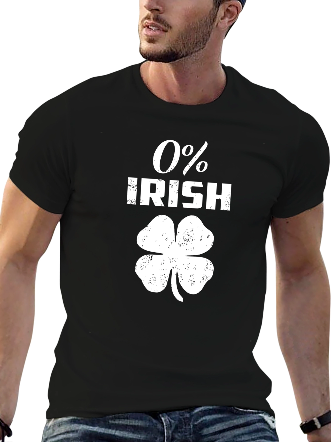 Funny 0% Irish St. Patricks Day Graphic T-Shirt
