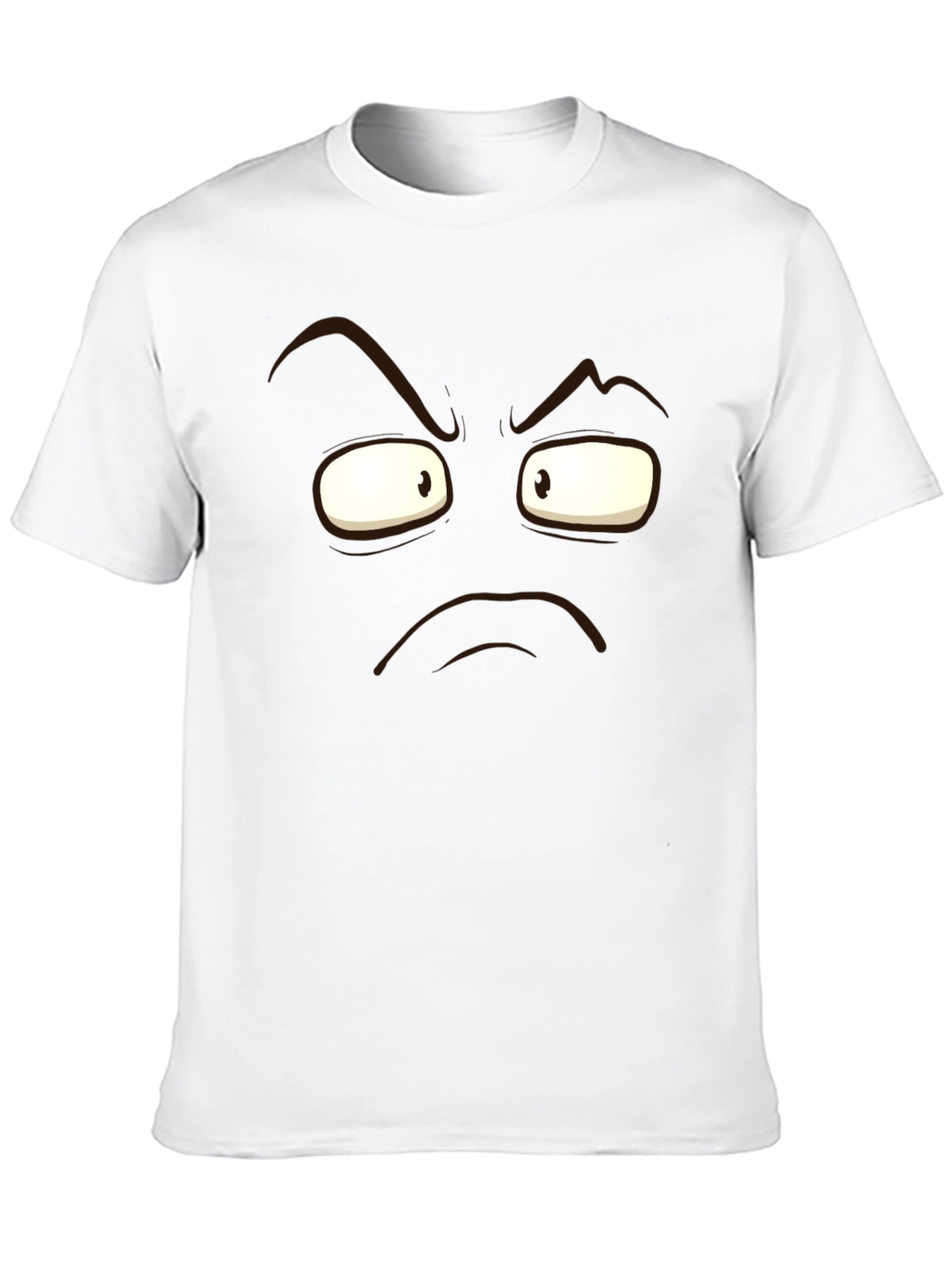 Grumpy Face Graphic Black T-Shirt