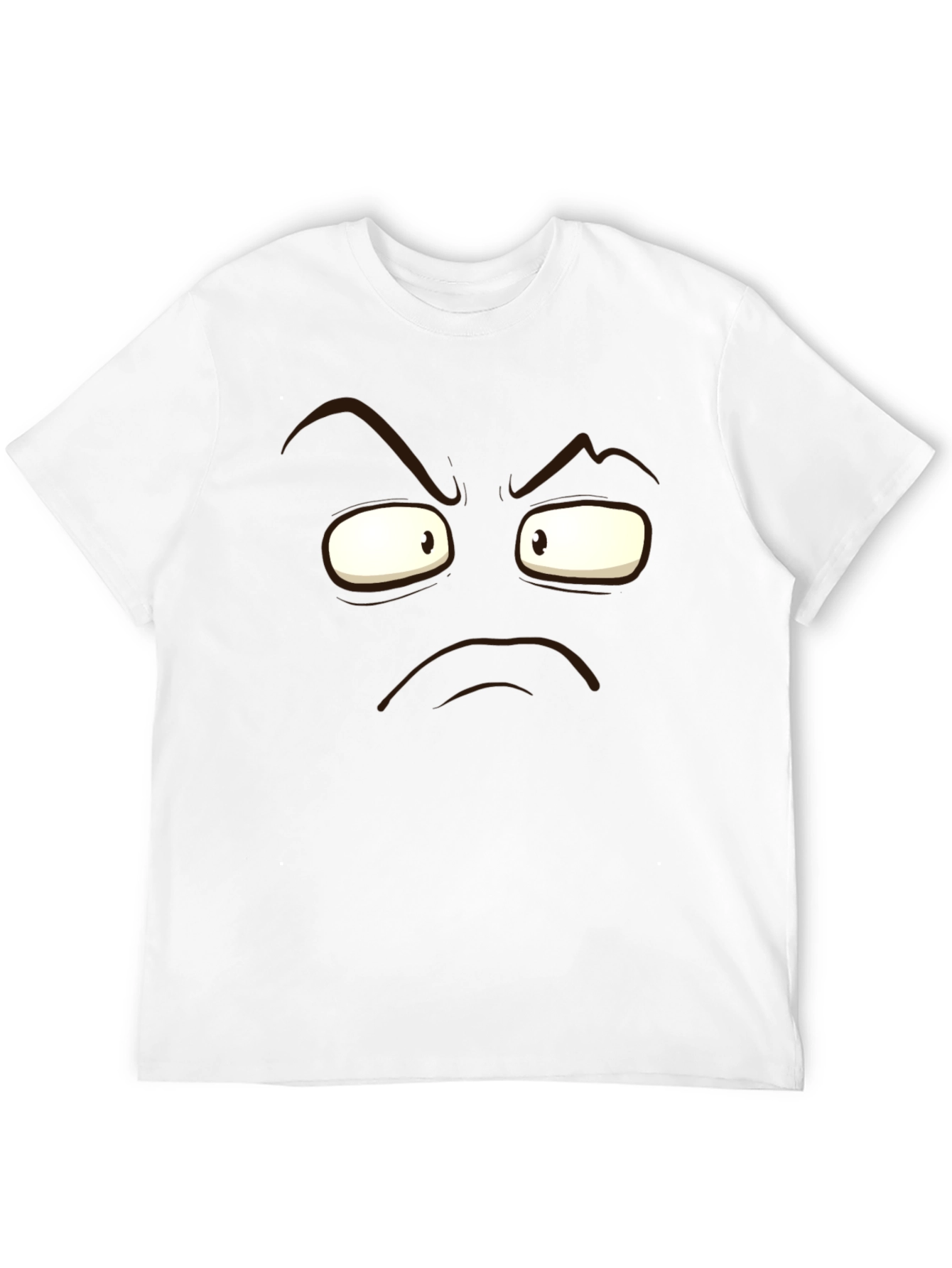 Grumpy Face Graphic Black T-Shirt