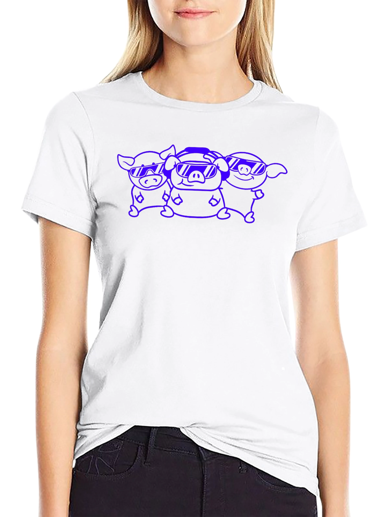 Cool Pig Gang Graphic Tee - Black Cotton T-Shirt