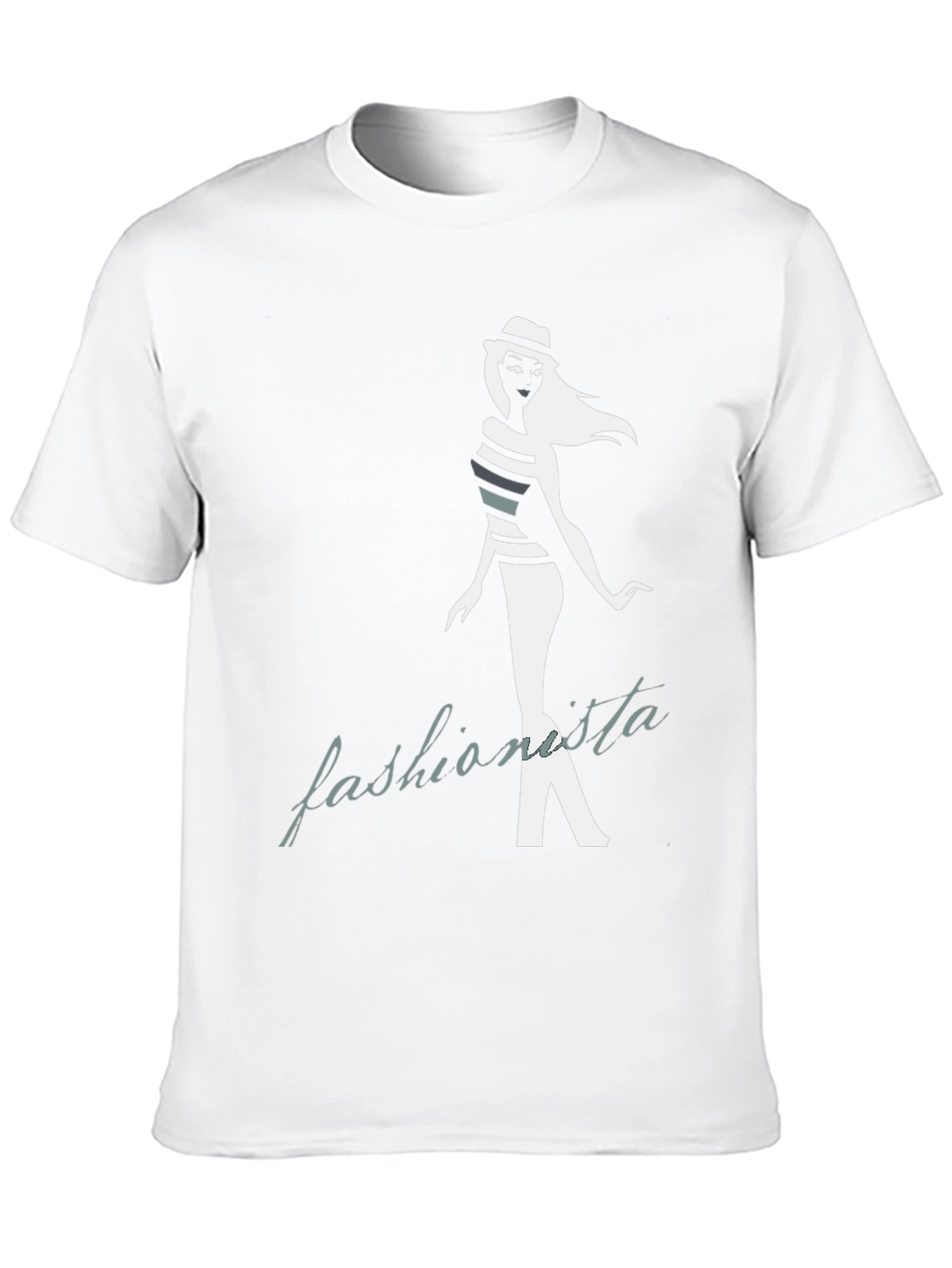 Fashionista Graphic Black T-Shirt