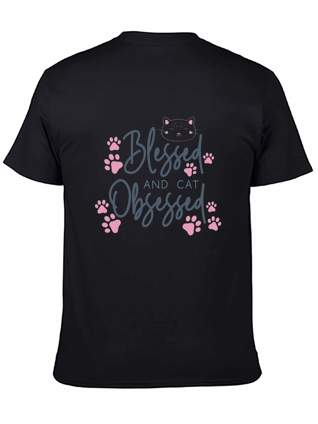 Blessed and Cat Obsessed Graphic Tee