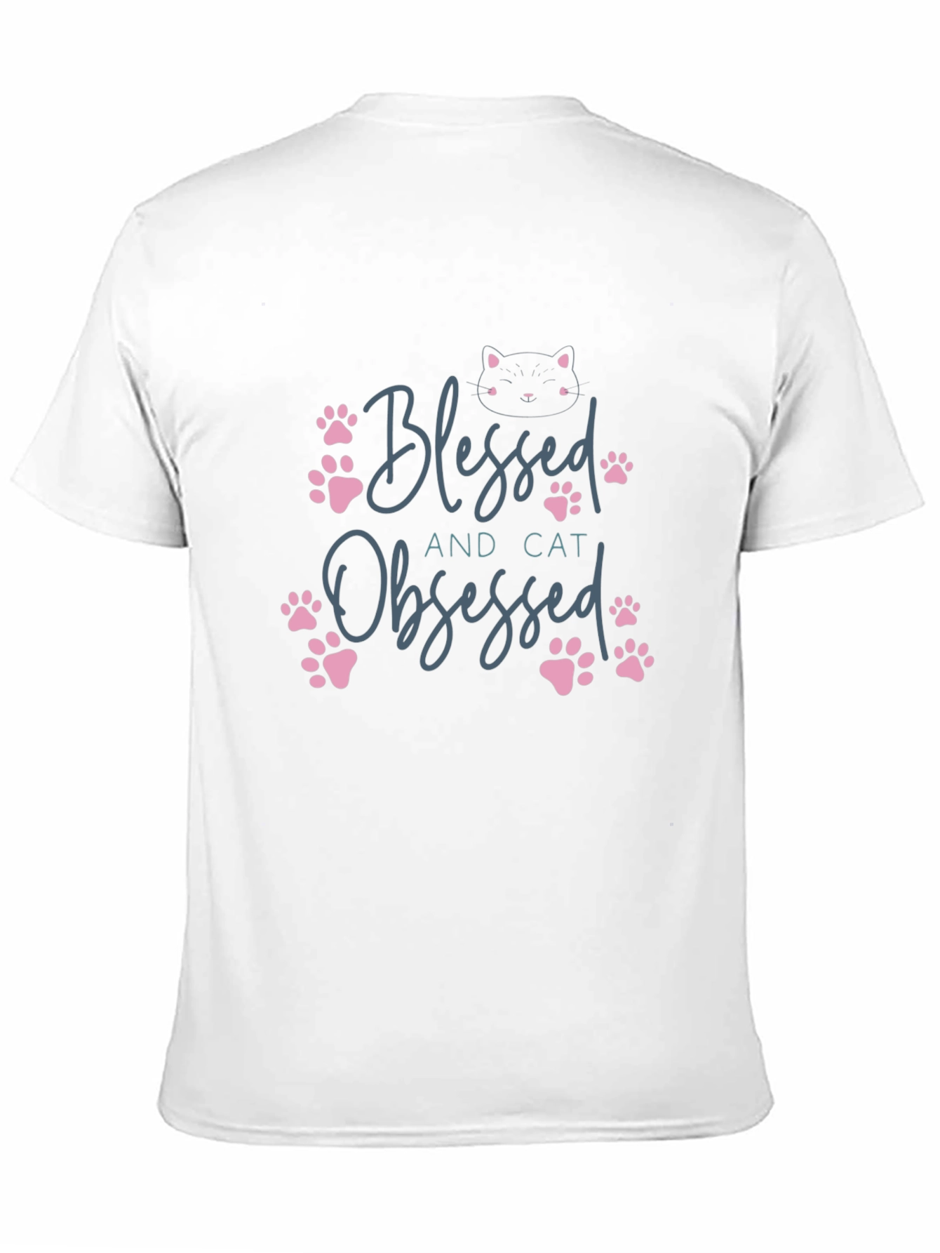 Blessed and Cat Obsessed Graphic Tee