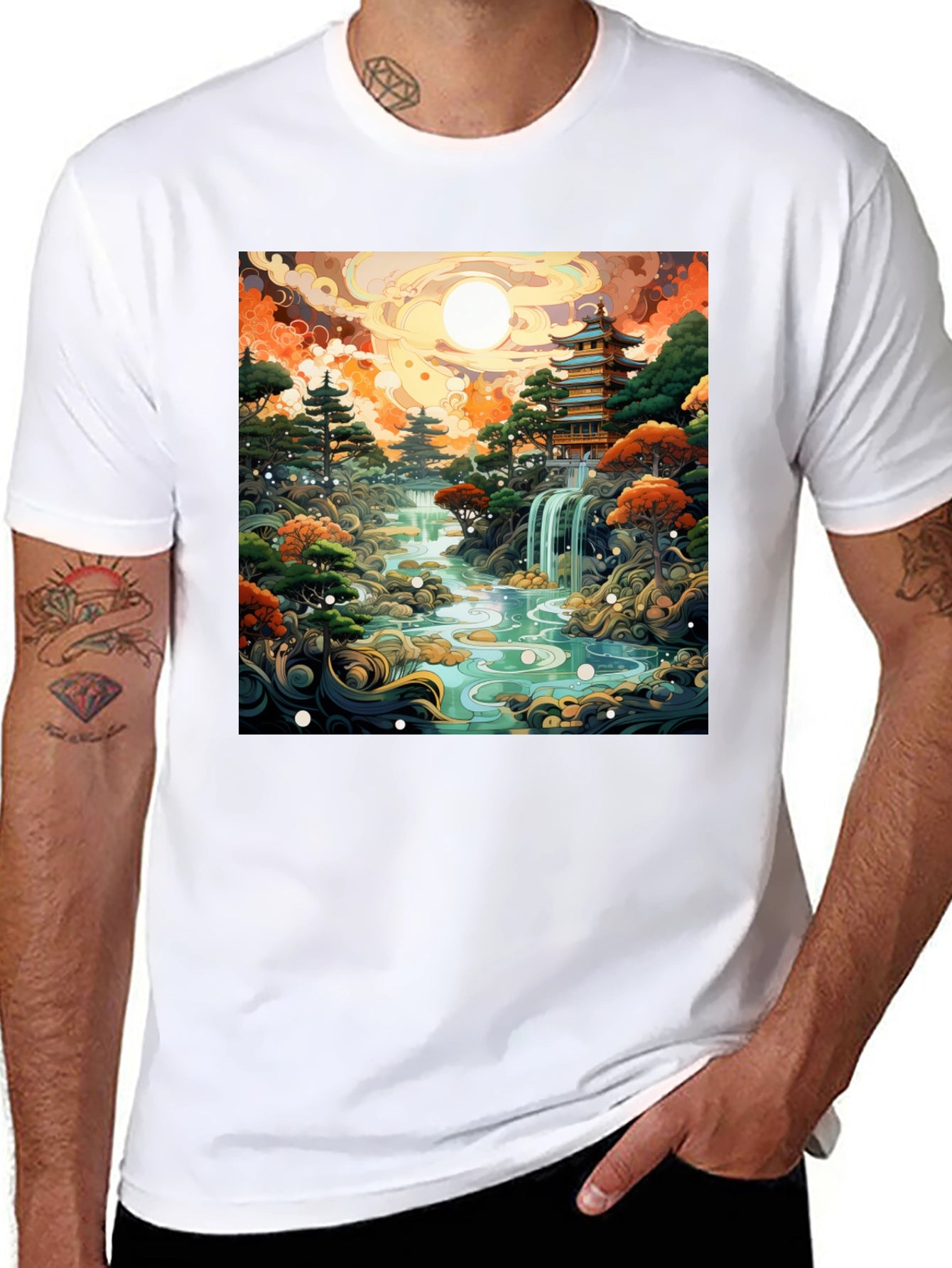Japanese Garden Art T-Shirt