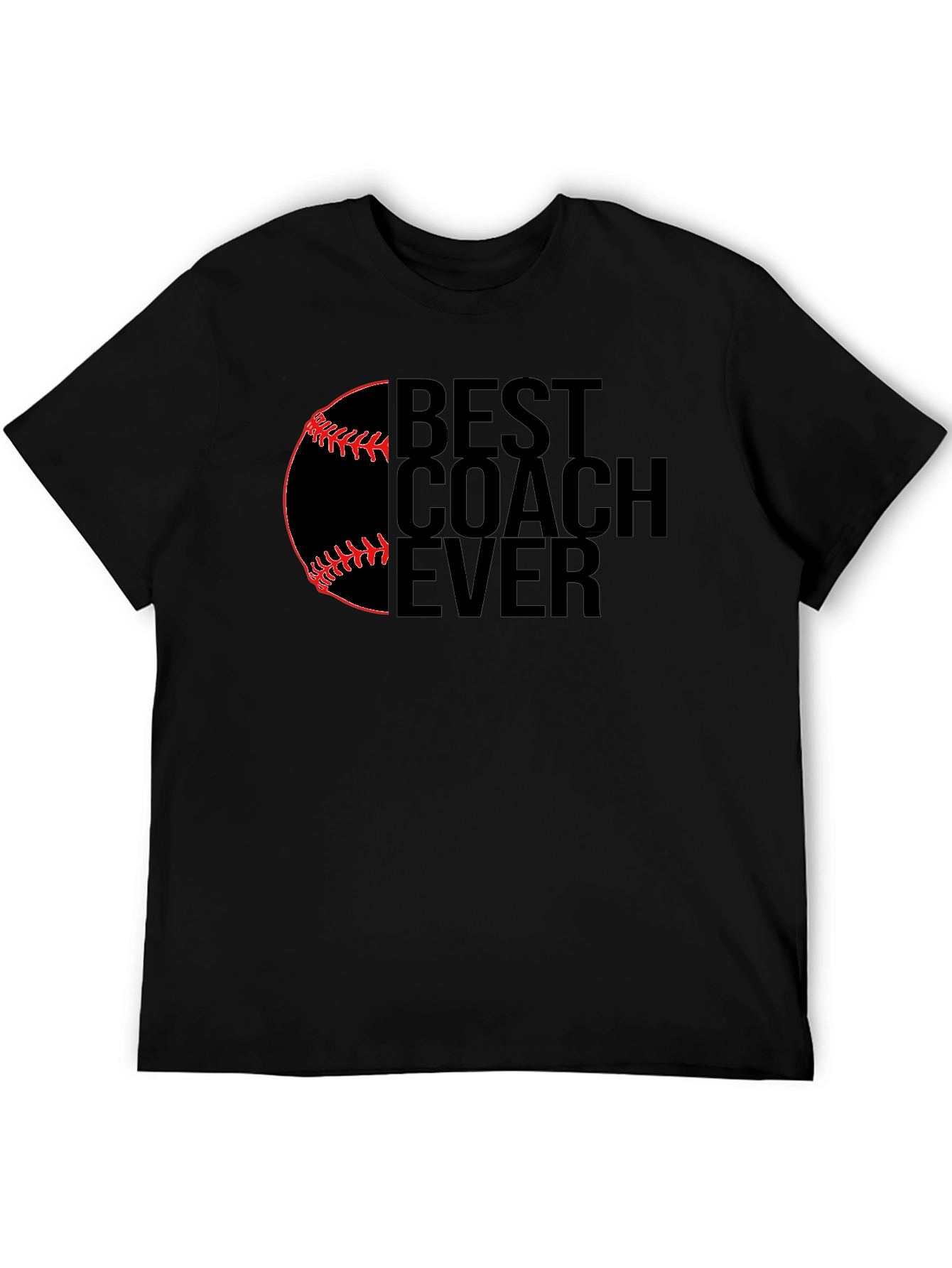 Best Coach Ever Baseball Graphic T-Shirt