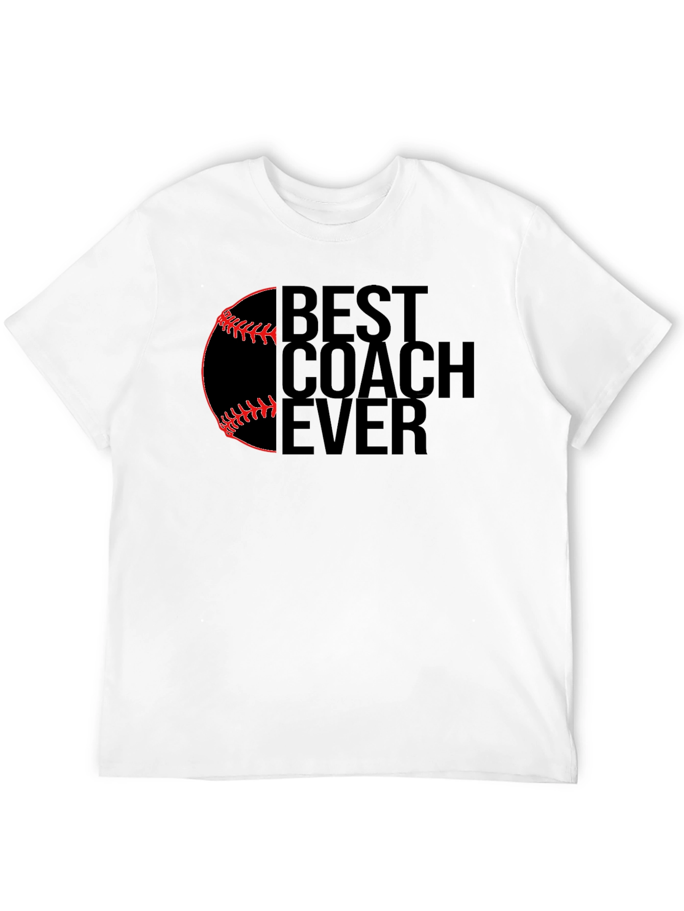 Best Coach Ever Baseball Graphic T-Shirt