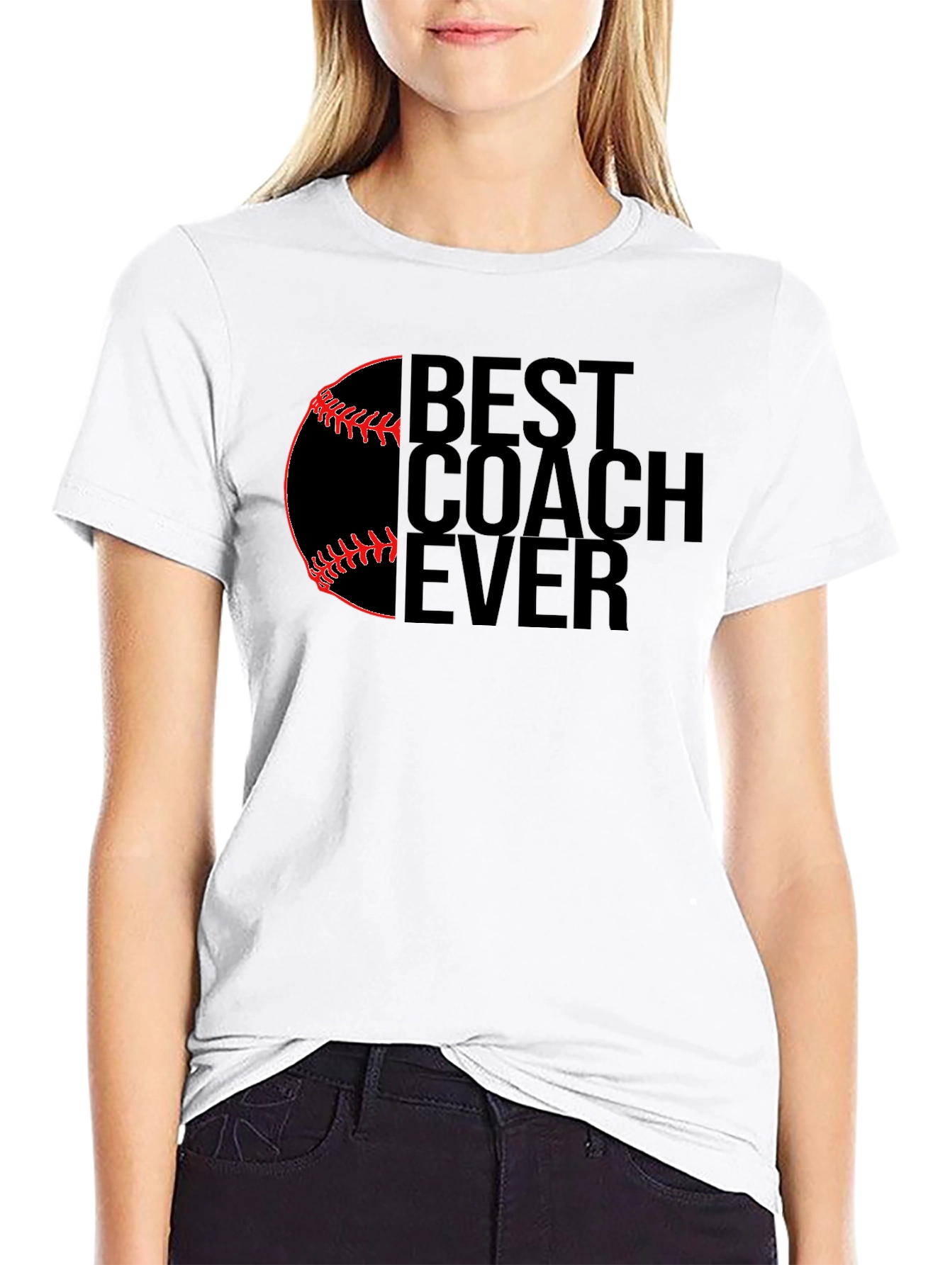 Best Coach Ever Baseball Graphic T-Shirt