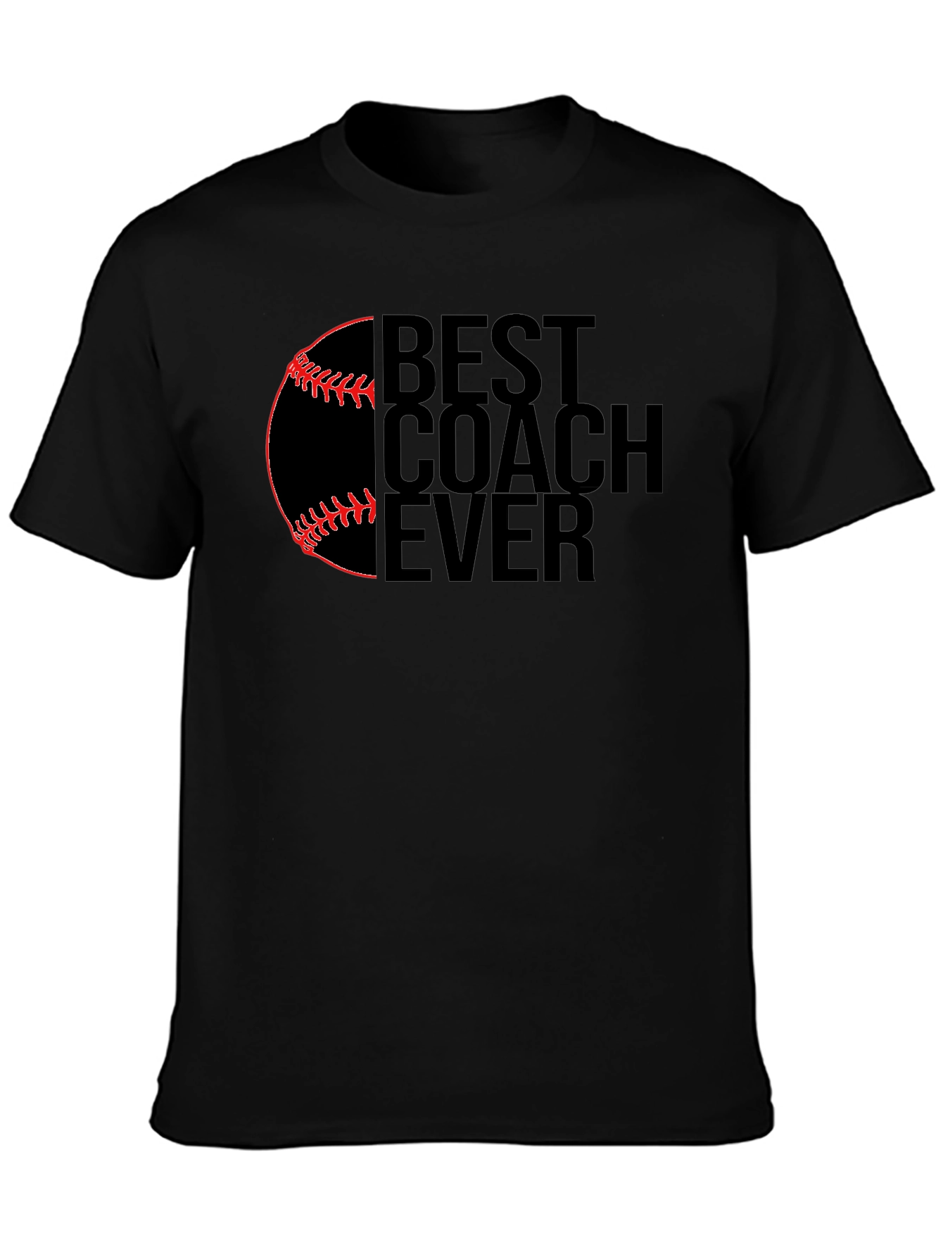 Best Coach Ever Baseball Graphic T-Shirt