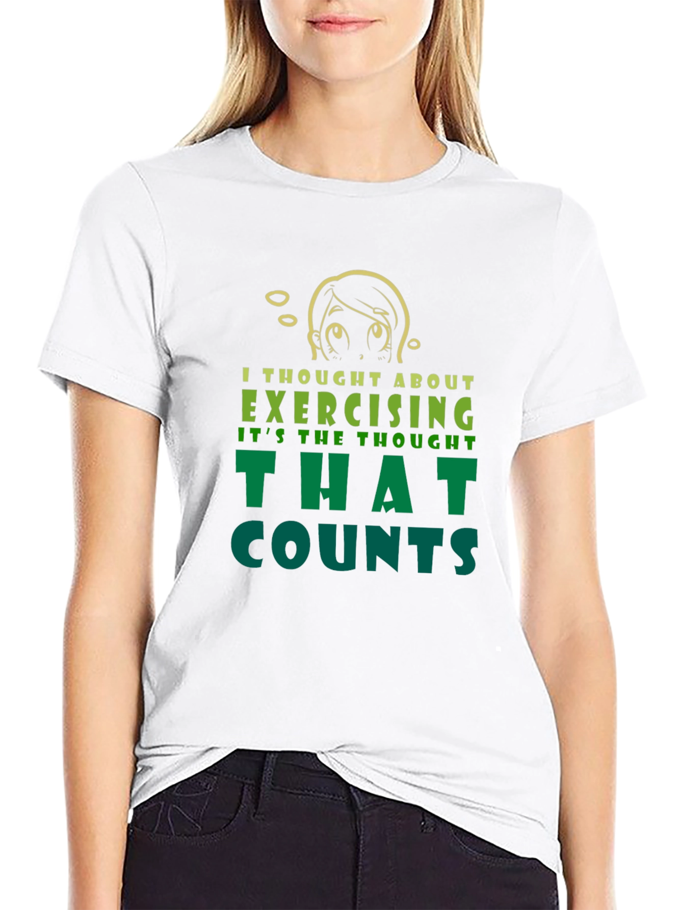 Funny Exercise Thought T-Shirt - Sarcastic Workout Tee