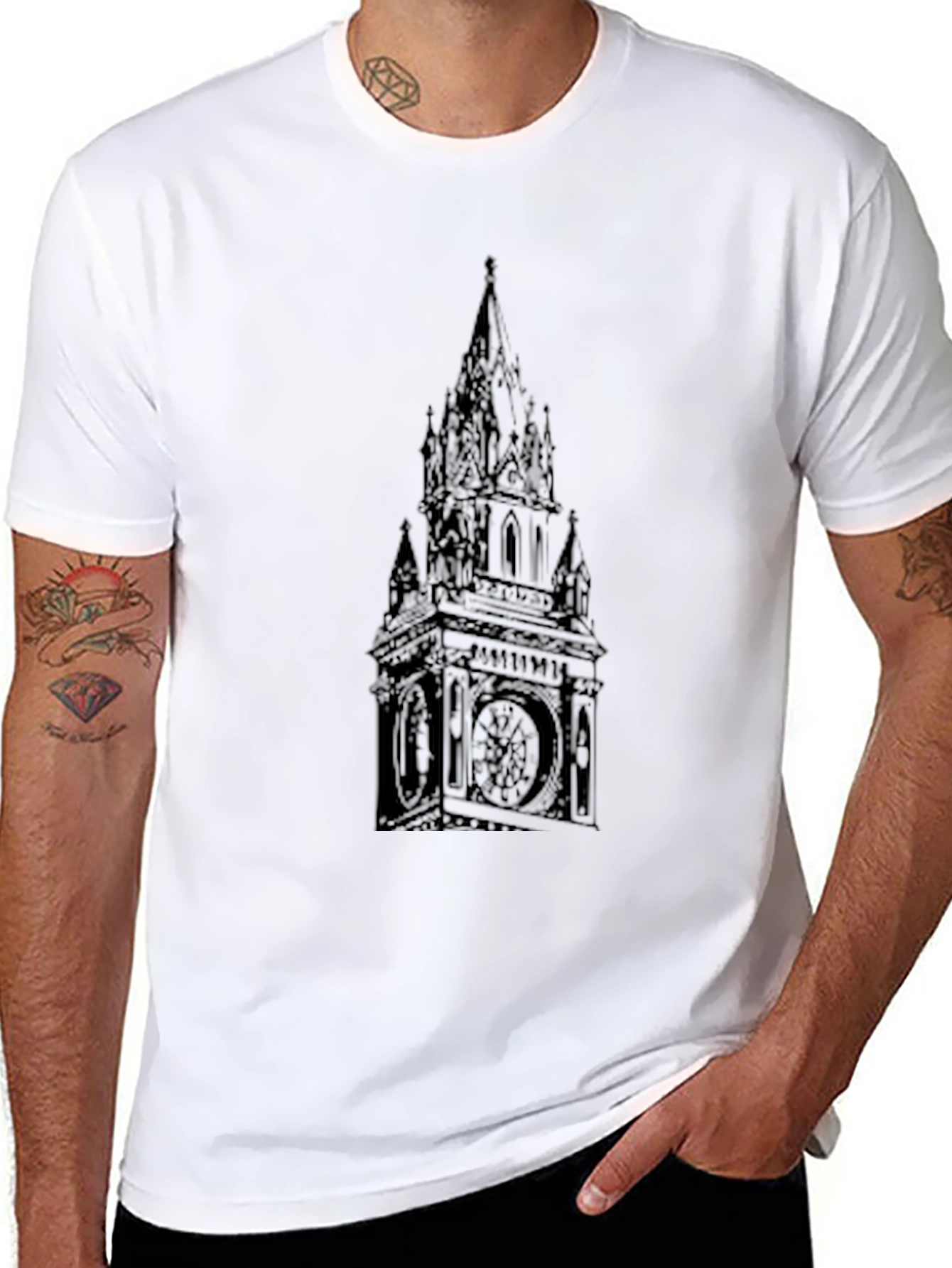 Tower Clock Graphic Tee