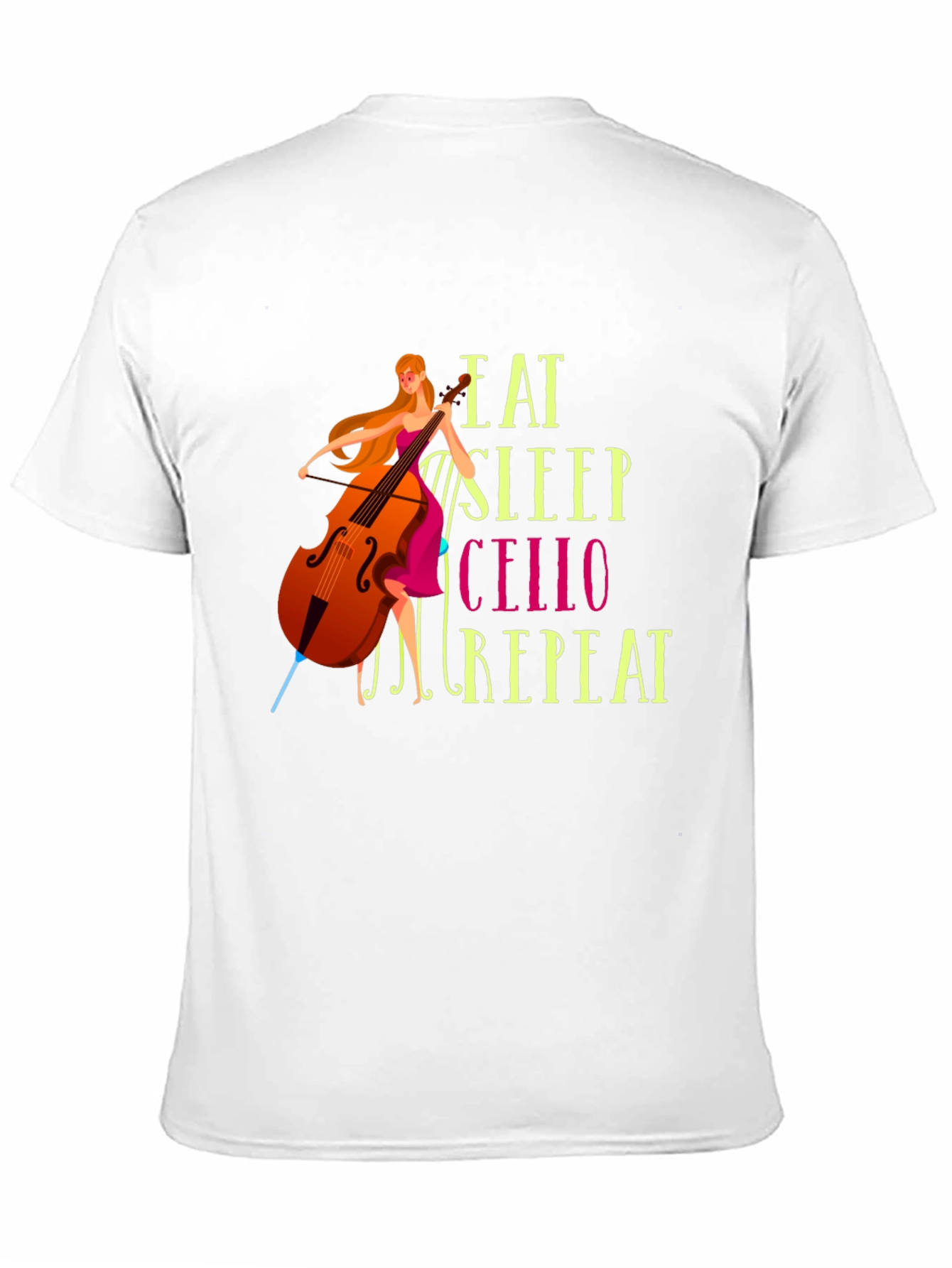 Eat Sleep Cello Repeat Graphic T-Shirt