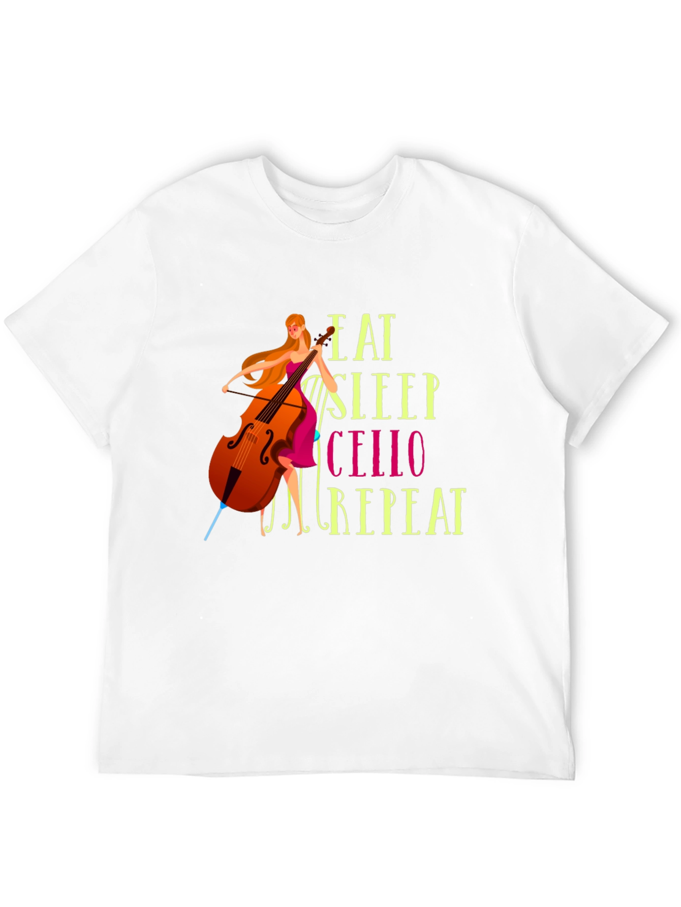 Eat Sleep Cello Repeat Graphic T-Shirt