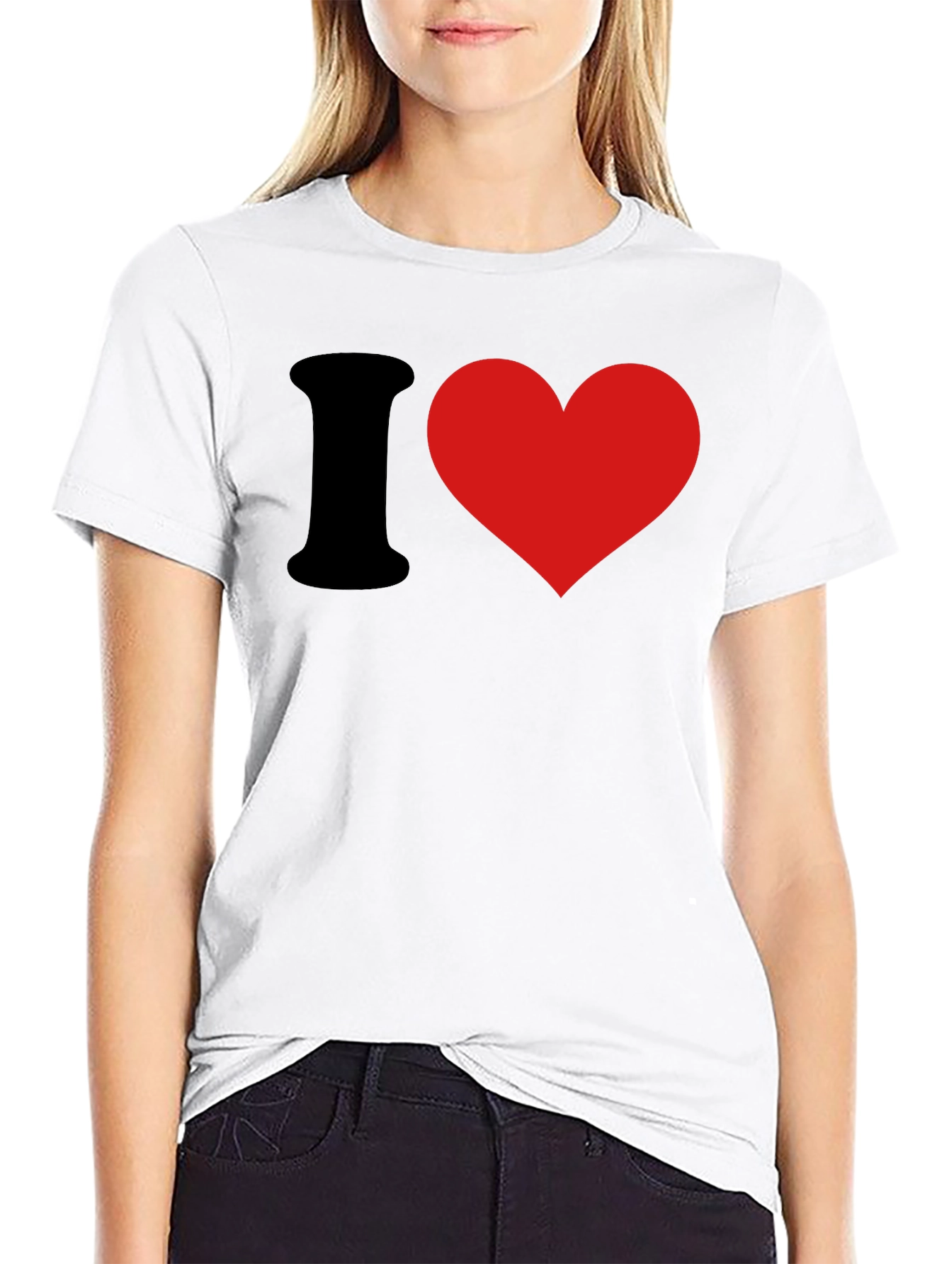 I Love Black T-Shirt - Classic Heart Tee