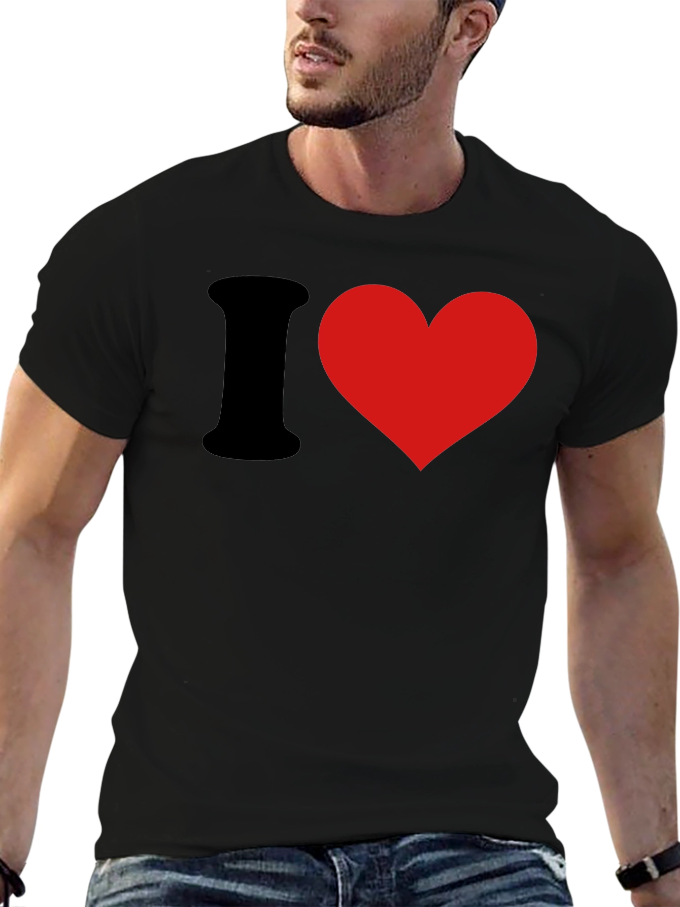 I Love Black T-Shirt - Classic Heart Tee