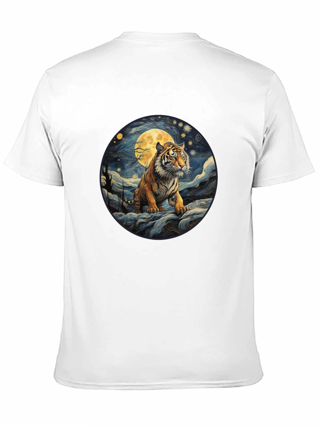 Tiger Moon Graphic T-Shirt - Black
