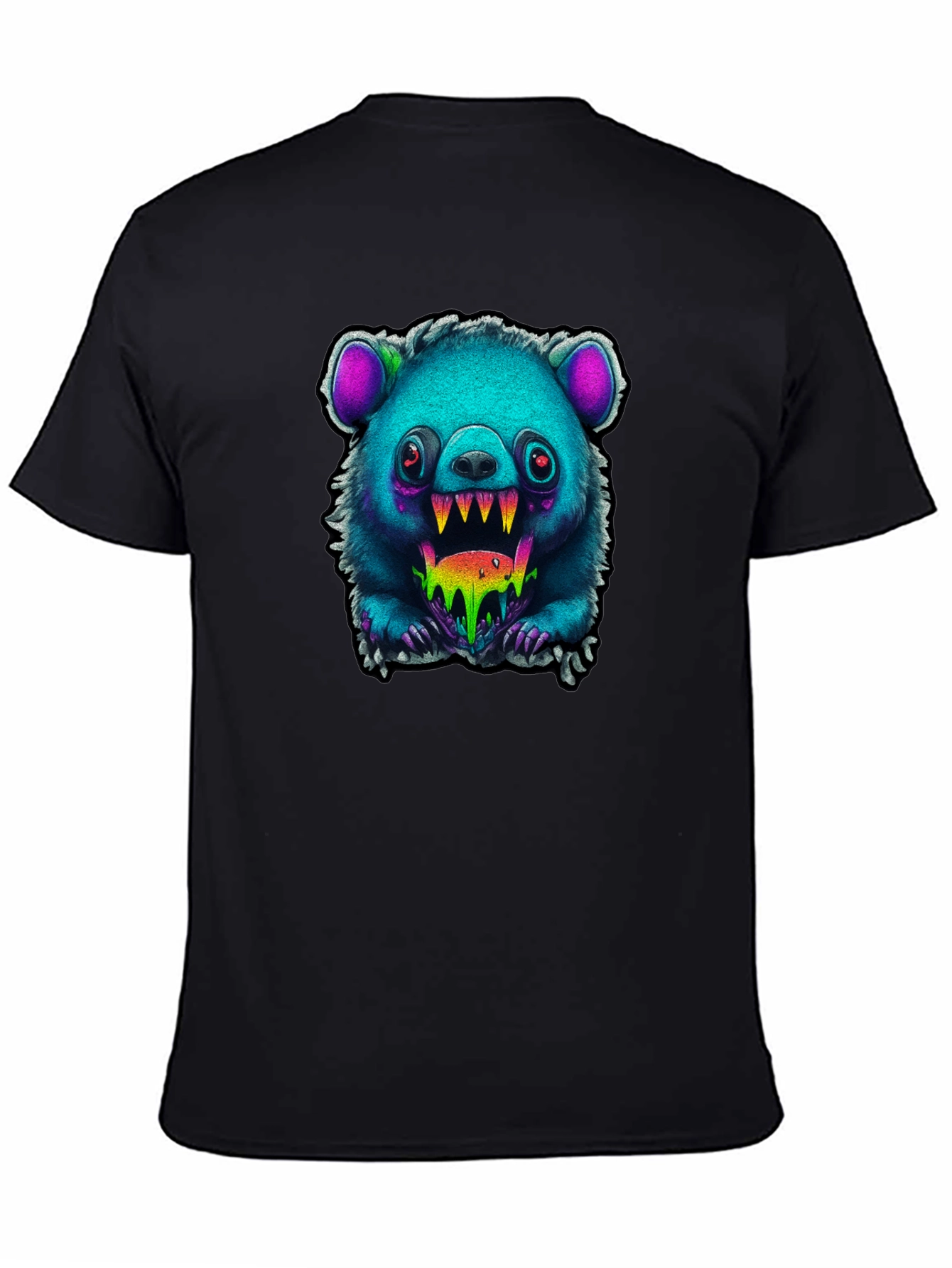 Monster Bear Graphic Tee - Creepy Cute Style