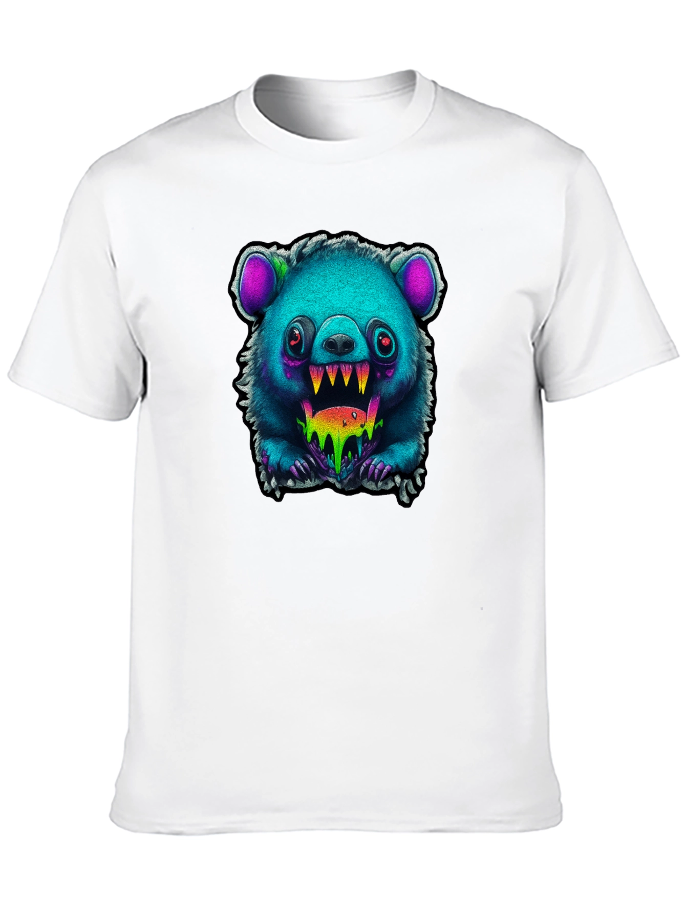 Monster Bear Graphic Tee - Creepy Cute Style
