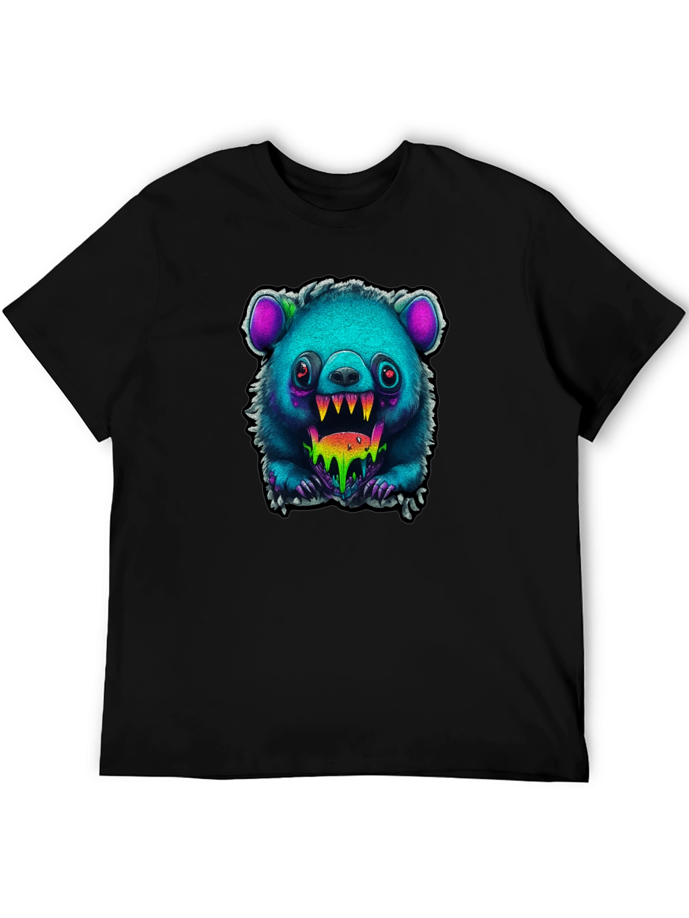 Monster Bear Graphic Tee - Creepy Cute Style