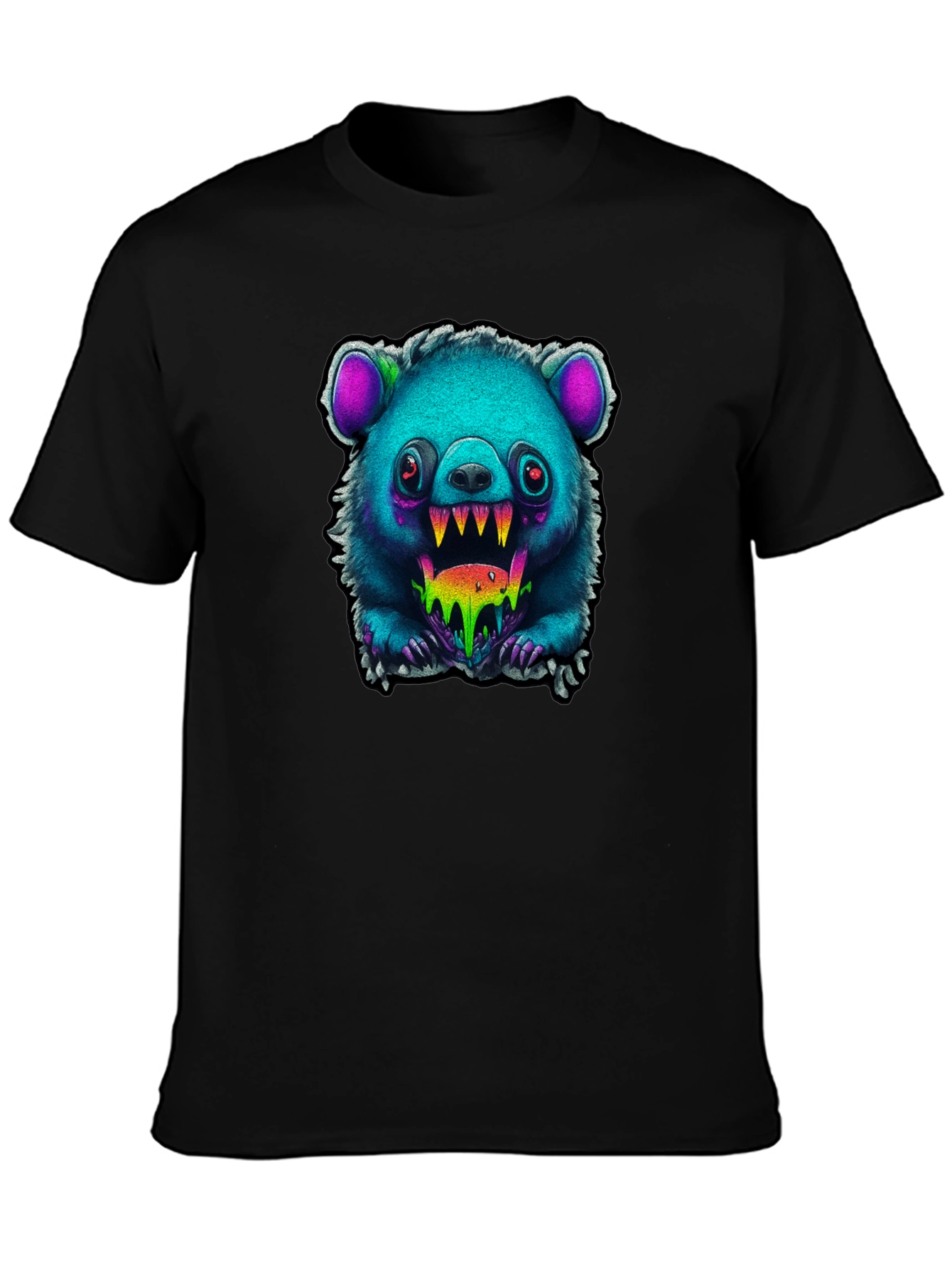 Monster Bear Graphic Tee - Creepy Cute Style