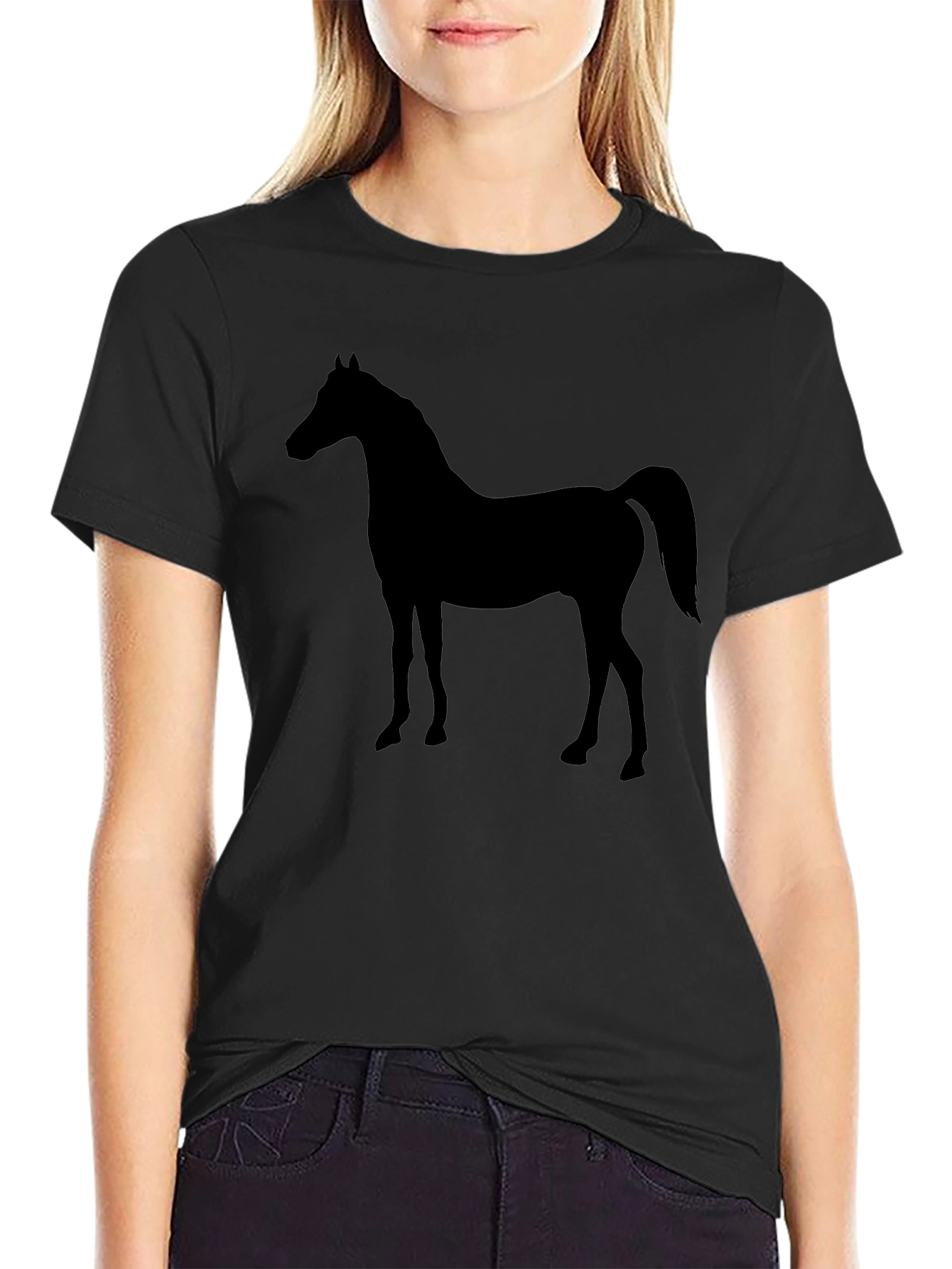 Black Horse Silhouette T-Shirt