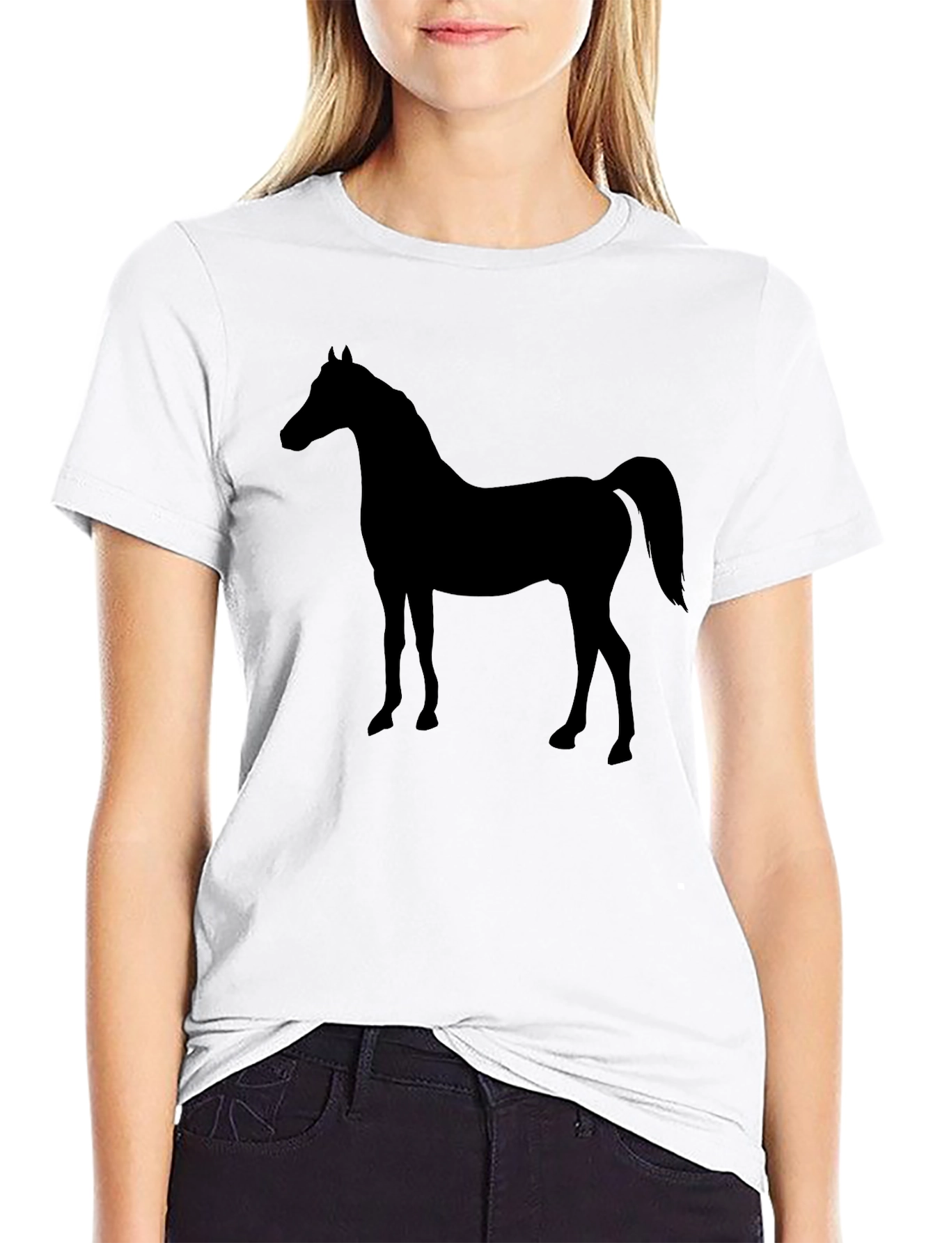Black Horse Silhouette T-Shirt