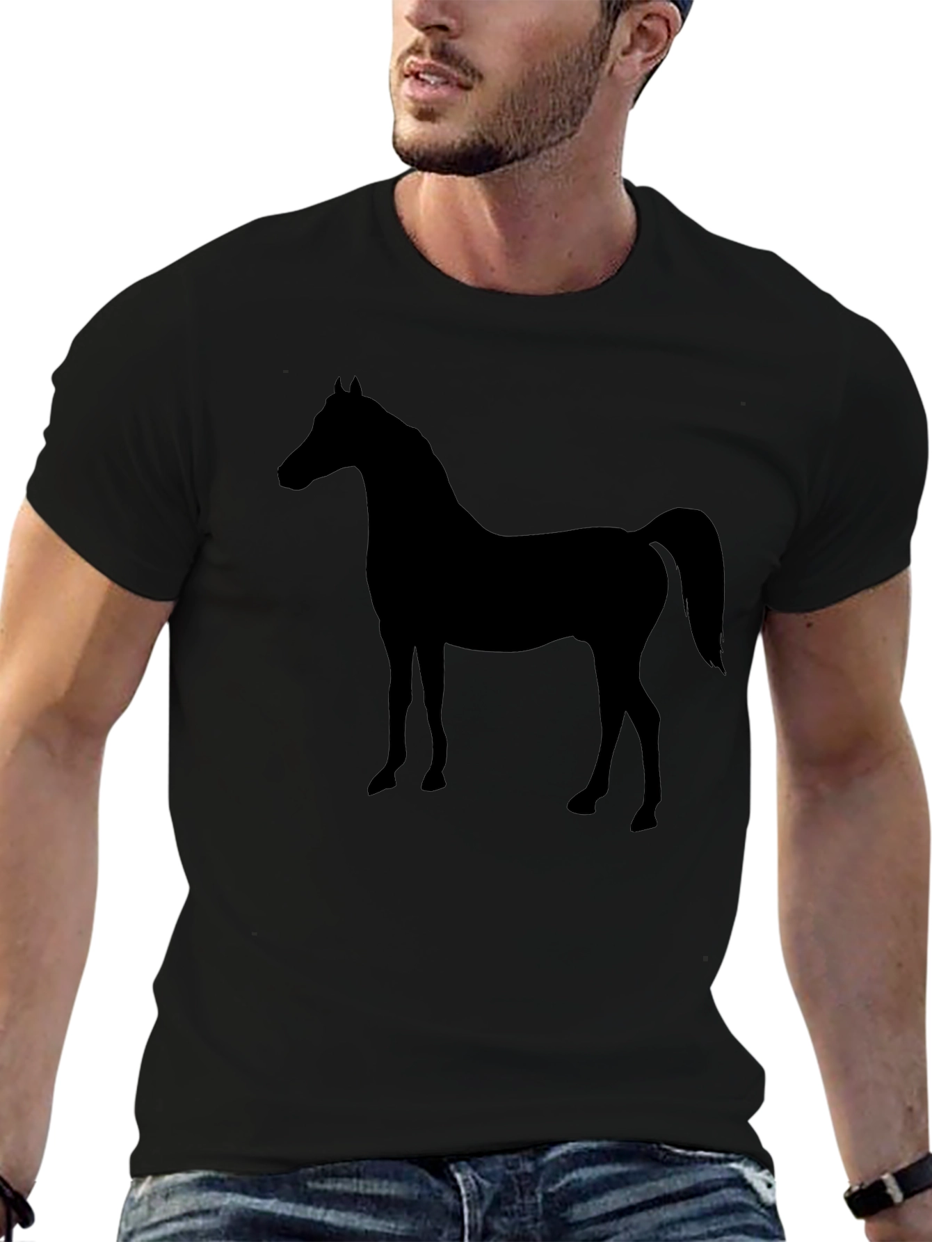 Black Horse Silhouette T-Shirt