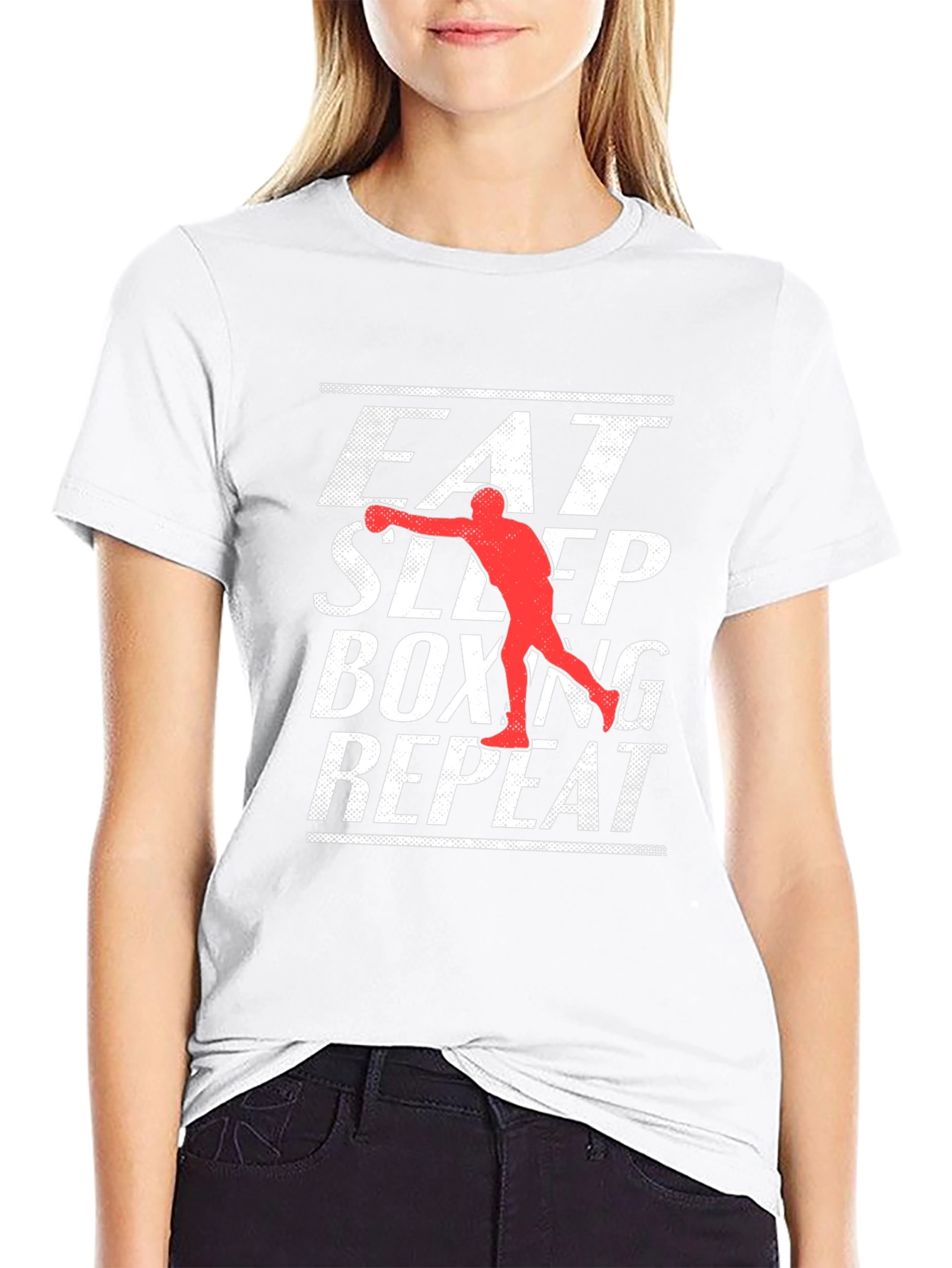 Eat Sleep Boxing Repeat Graphic T-Shirt