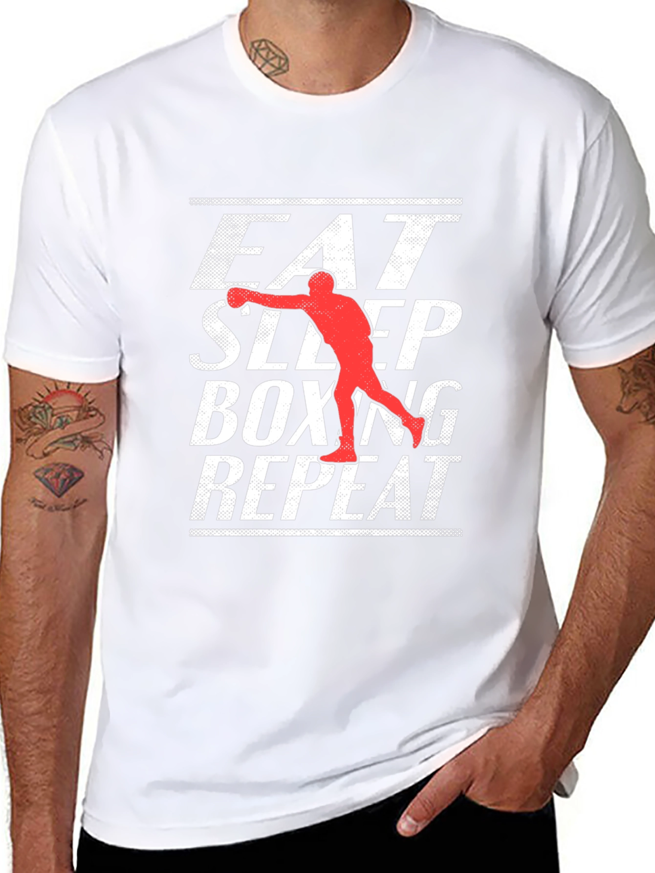 Eat Sleep Boxing Repeat Graphic T-Shirt