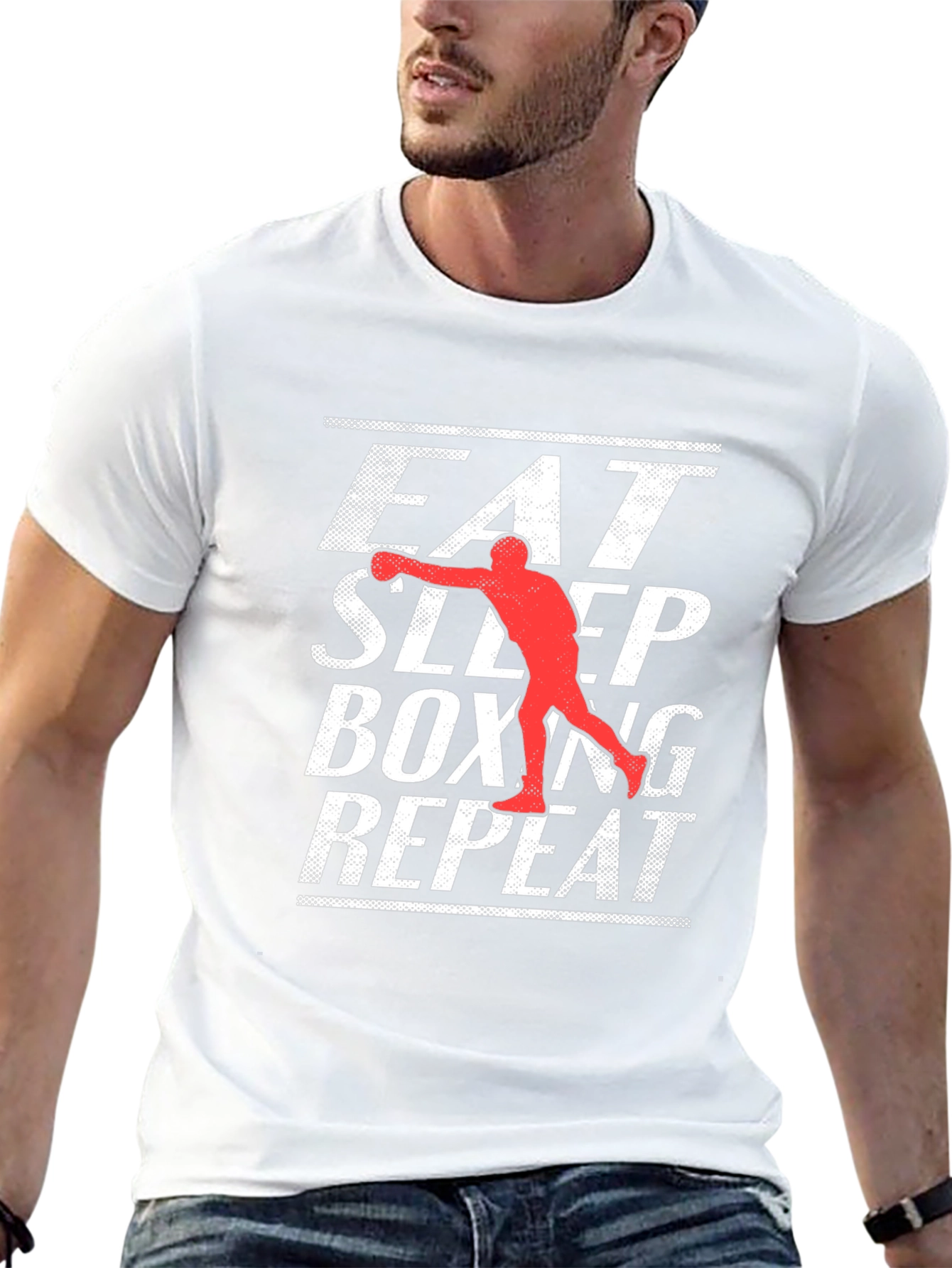 Eat Sleep Boxing Repeat Graphic T-Shirt