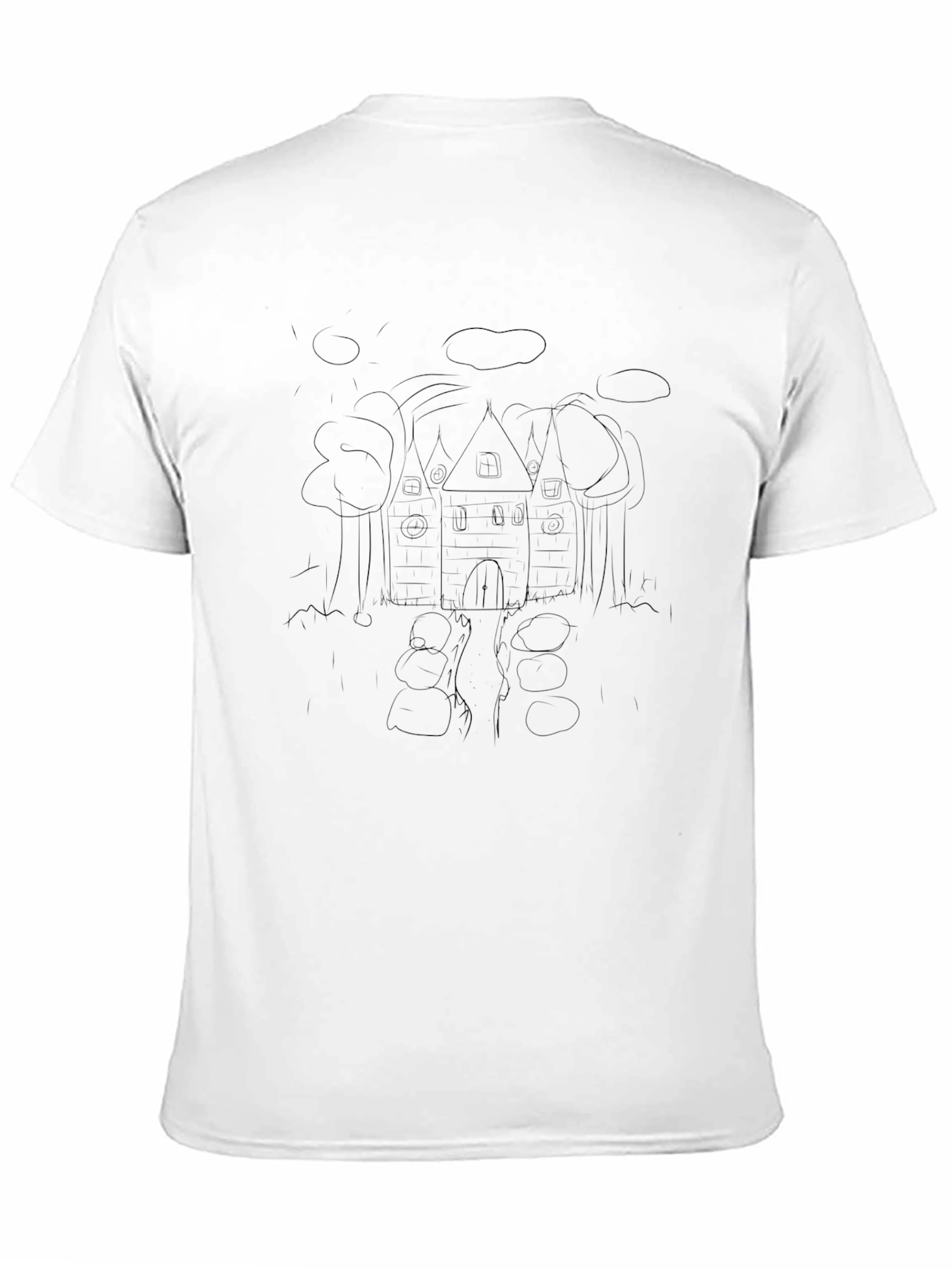 Haunted House T-Shirt - Black Graphic Tee