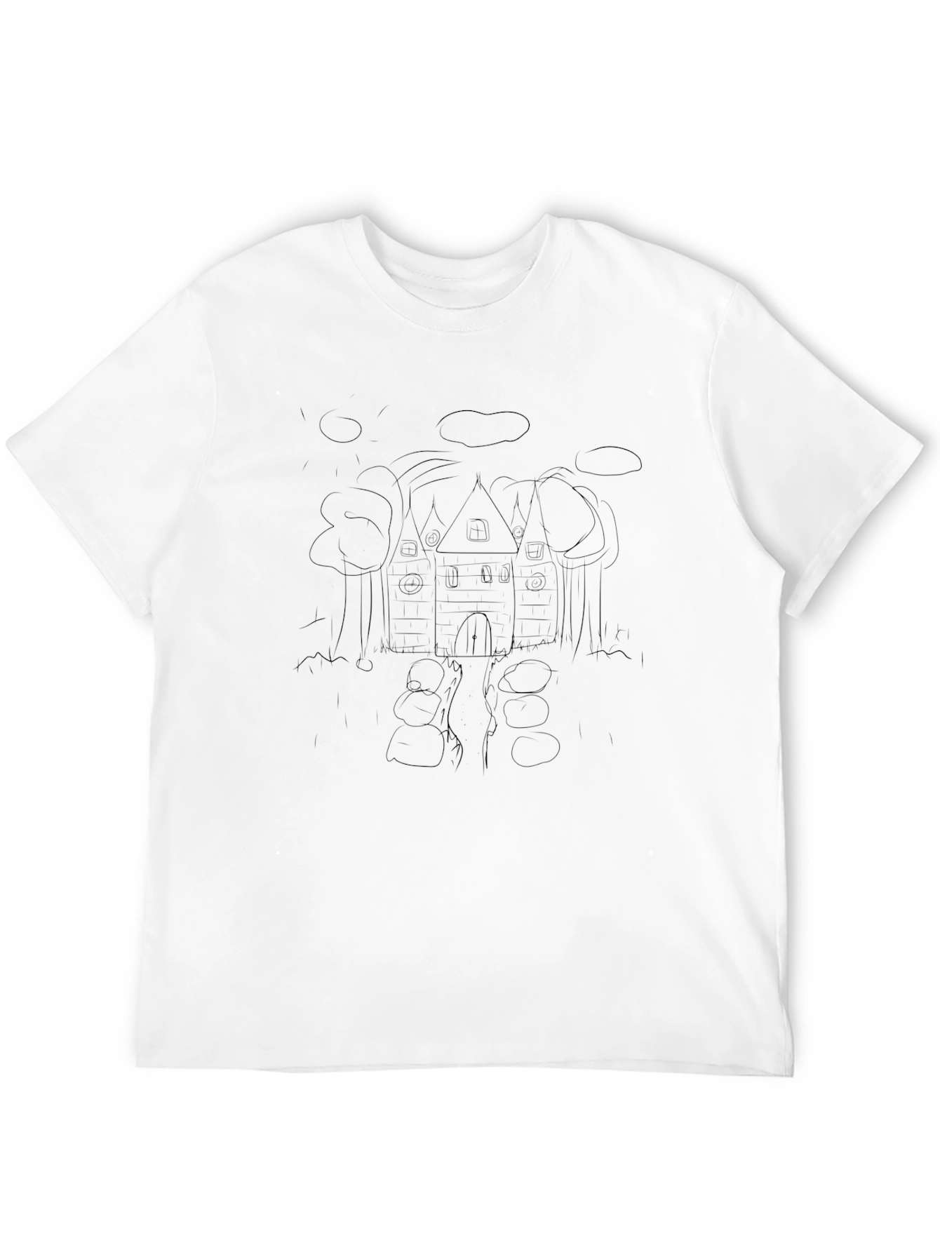 Haunted House T-Shirt - Black Graphic Tee