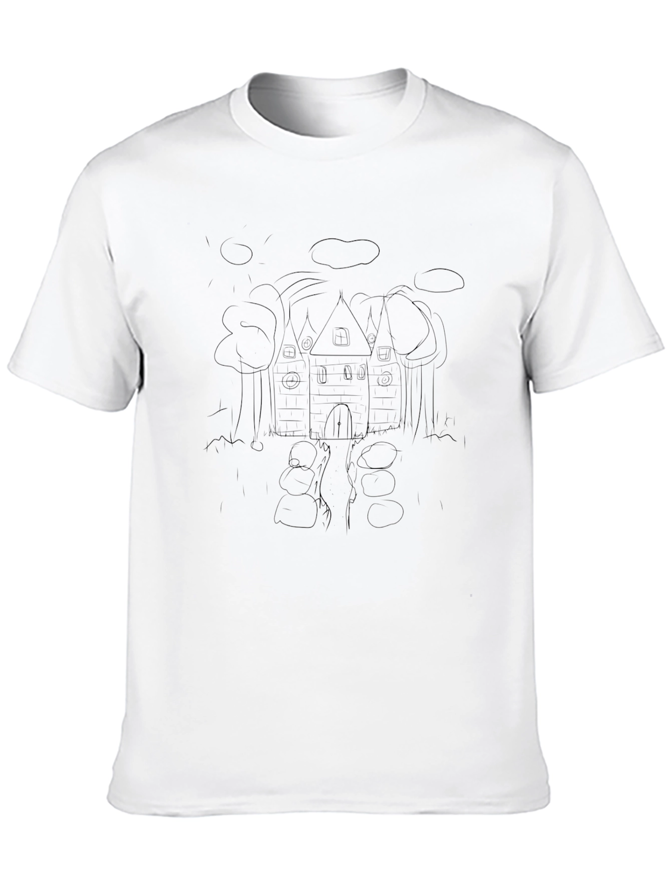 Haunted House T-Shirt - Black Graphic Tee